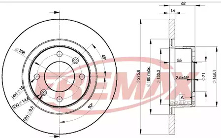 Диск тормозной FREMAX BD-4754
