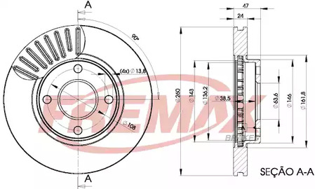 Диск тормозной FREMAX BD-6784