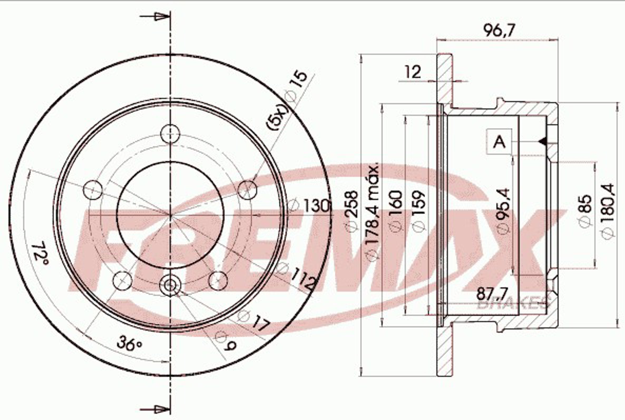 Диск тормозной FREMAX BD-0184