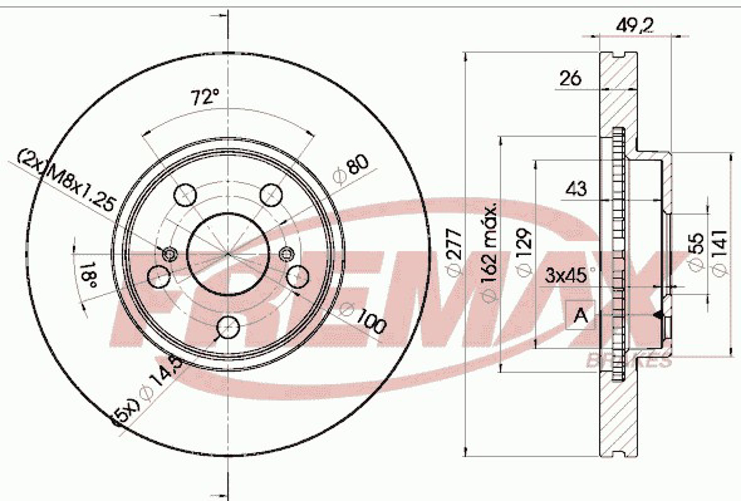Диск тормозной FREMAX BD-0504
