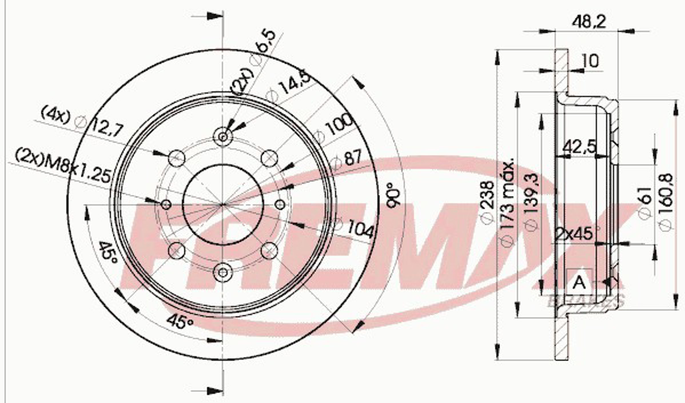 Диск тормозной FREMAX BD-0817