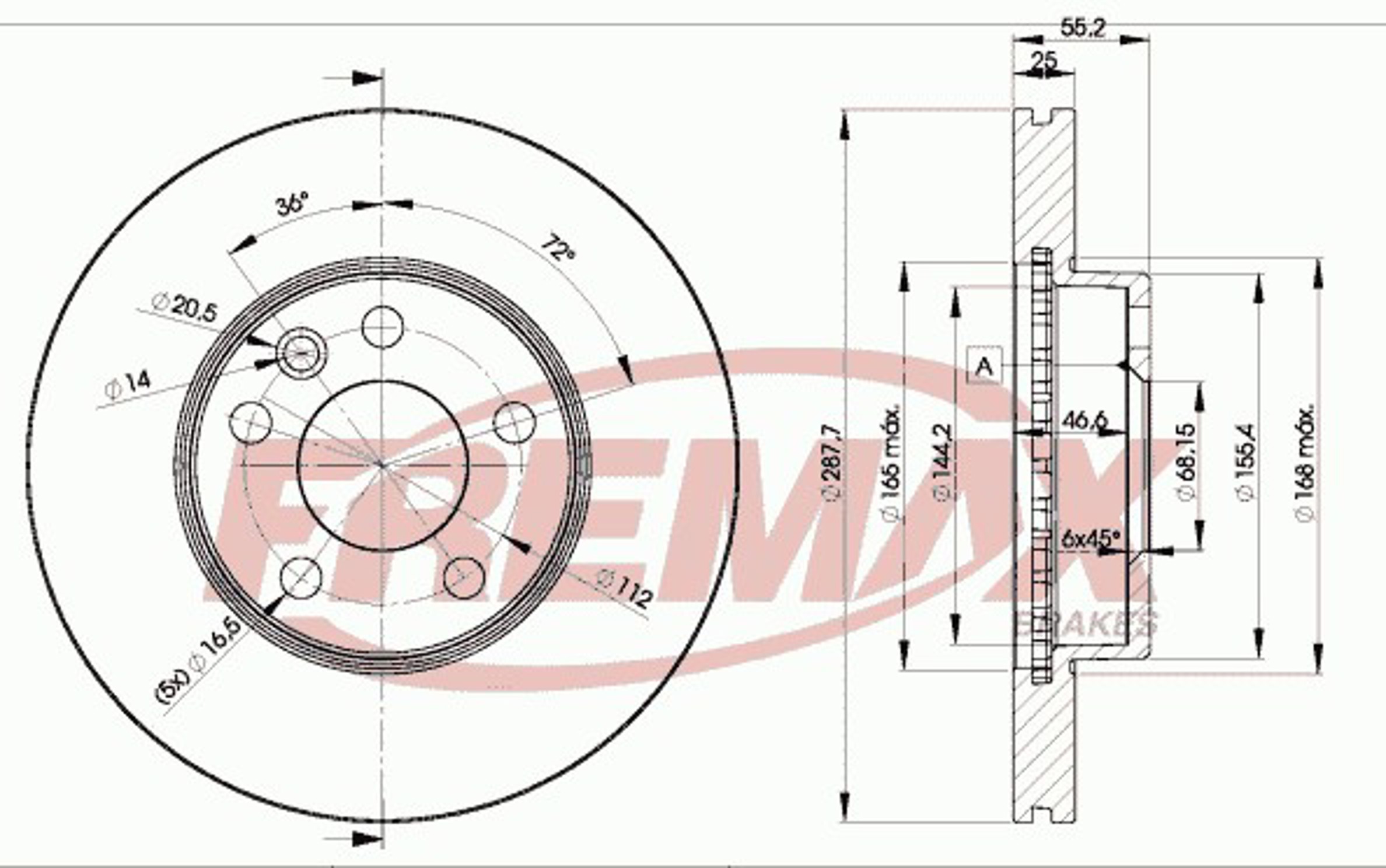 Диск тормозной FREMAX BD-1093