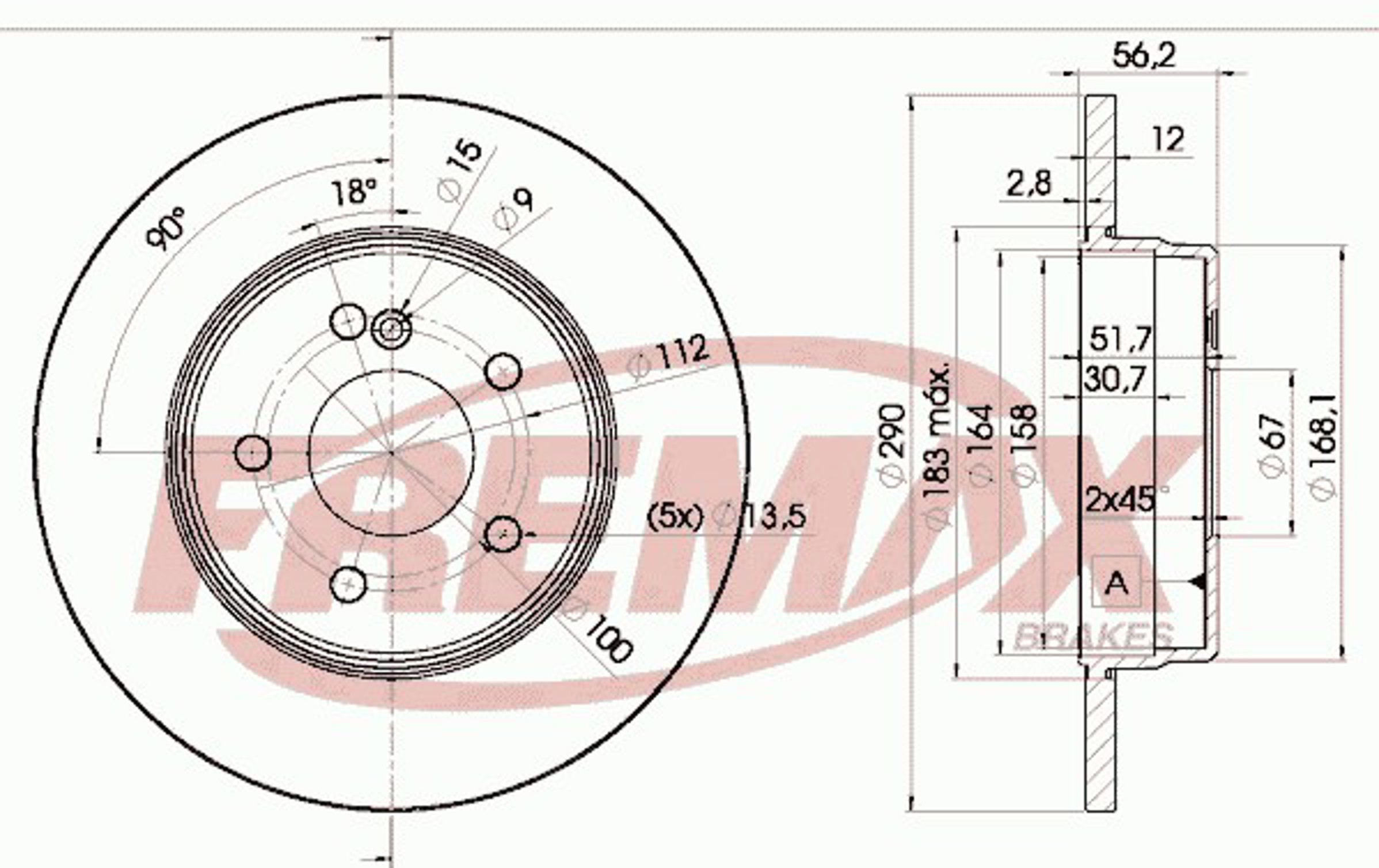 Диск тормозной FREMAX BD-1213