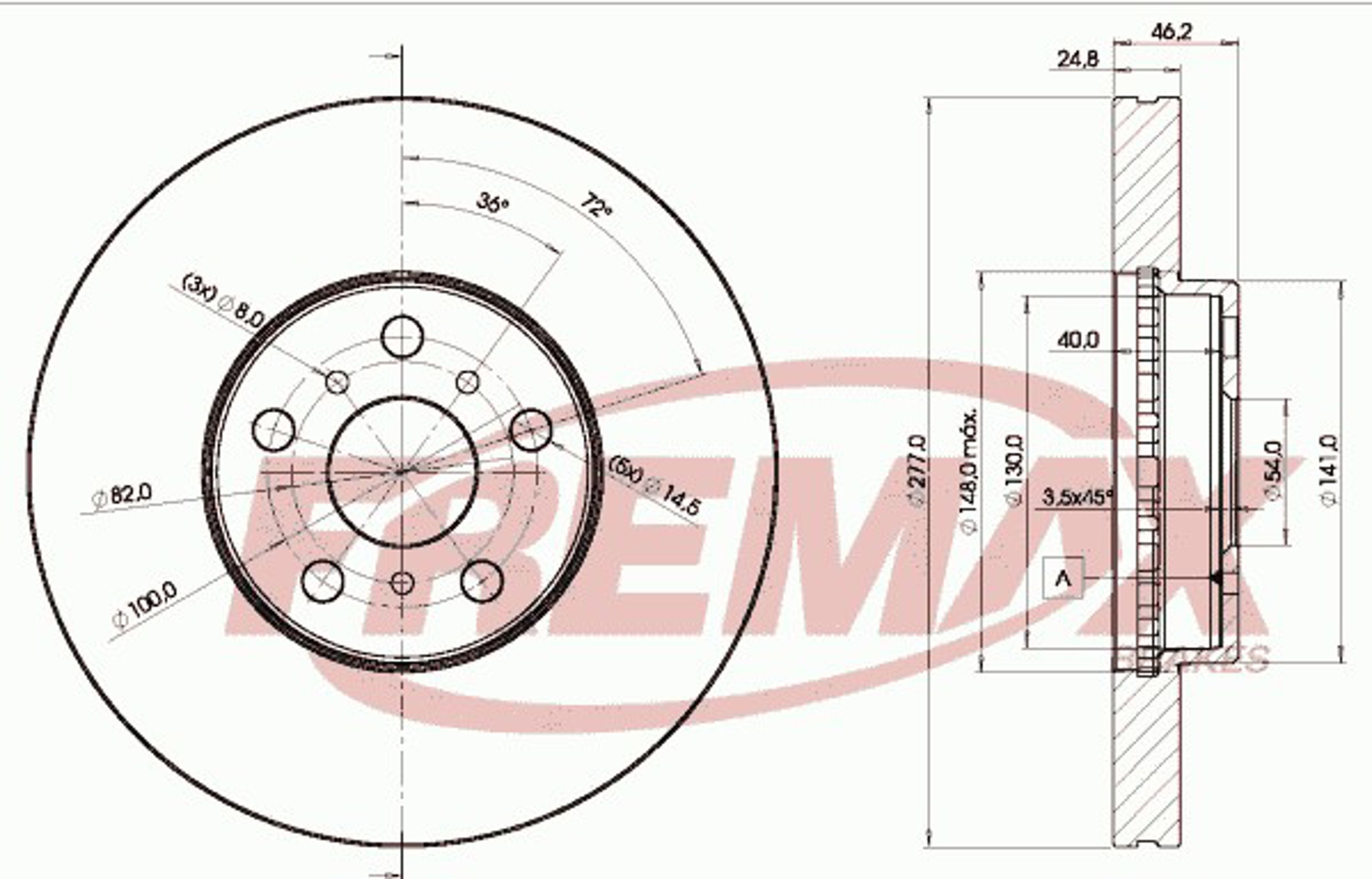 Диск тормозной FREMAX BD-2039