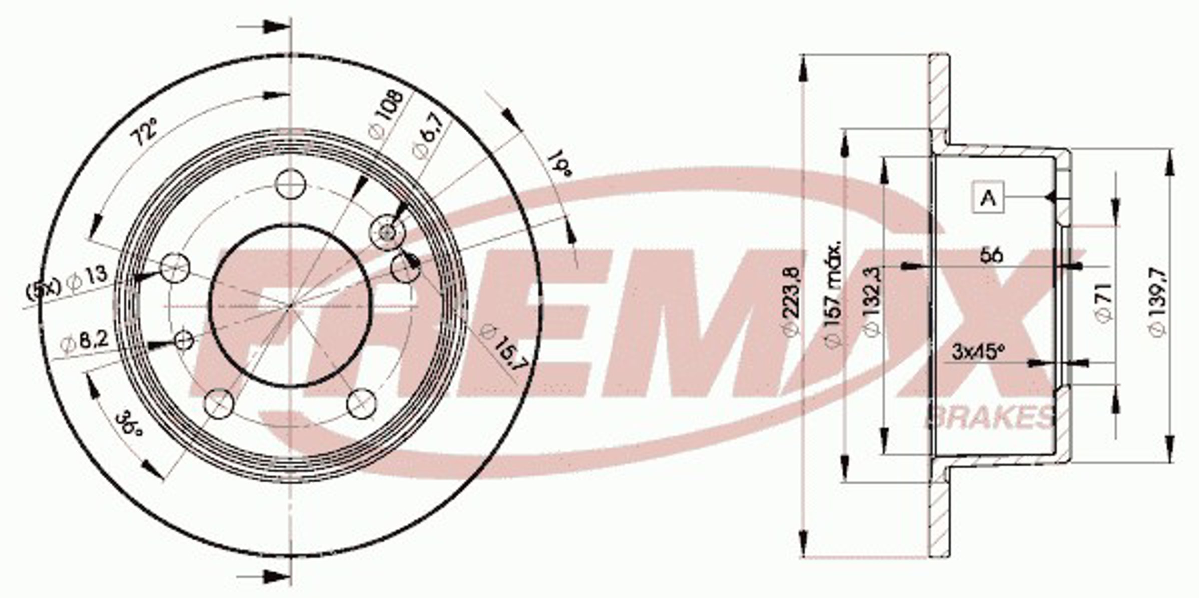Диск тормозной FREMAX BD-2062