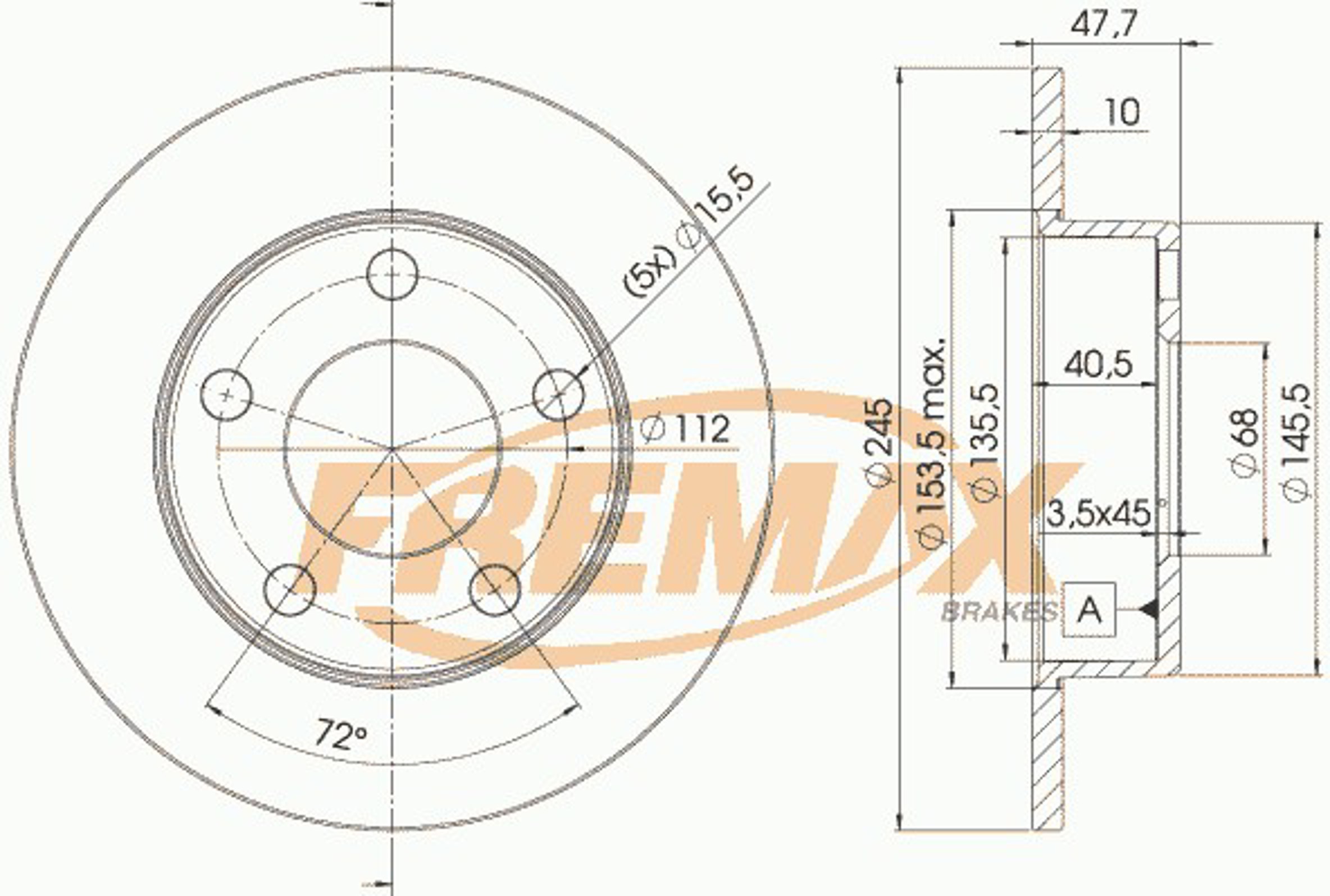 Диск тормозной FREMAX BD-2746