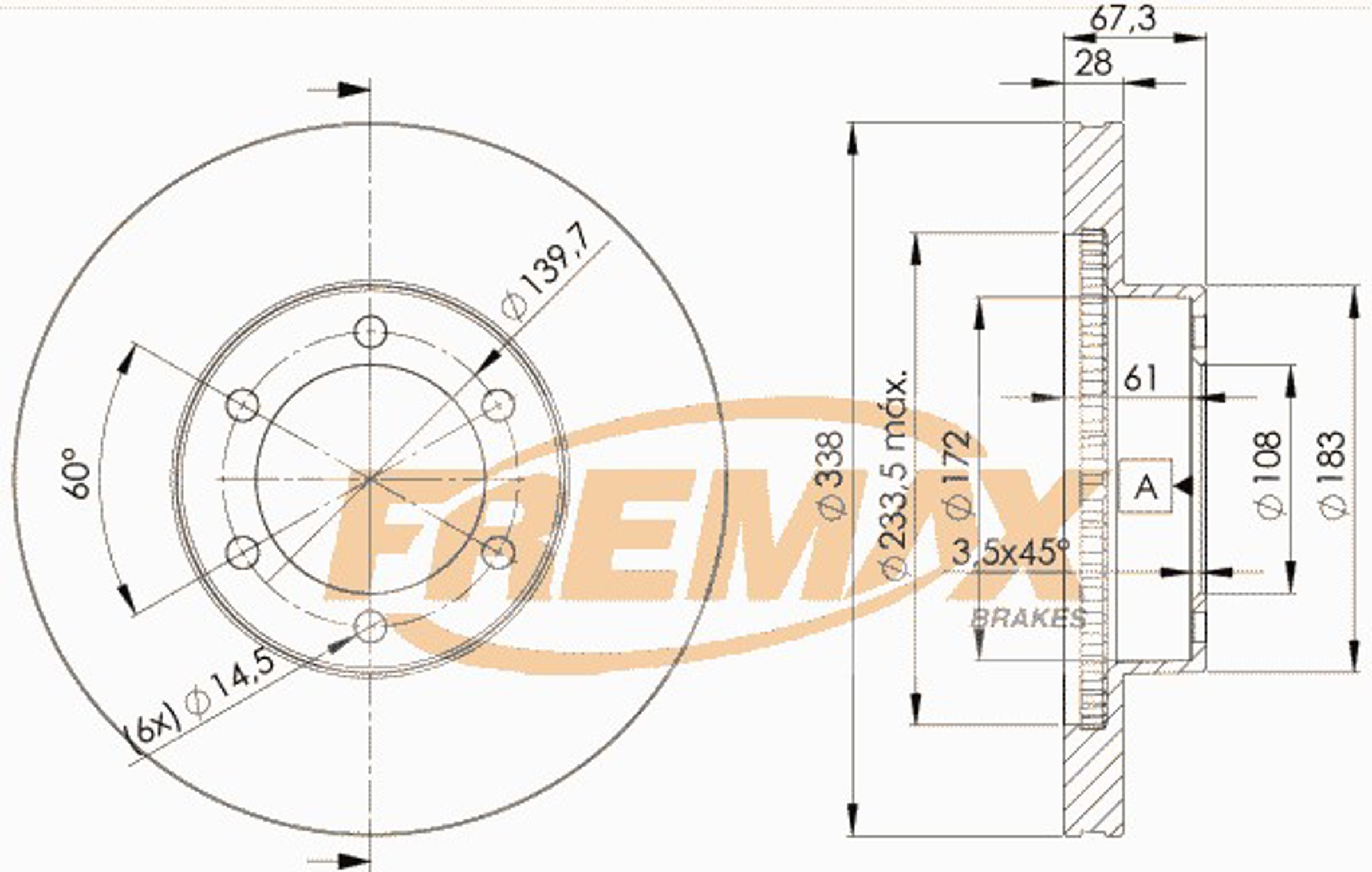 Диск тормозной FREMAX BD-2918