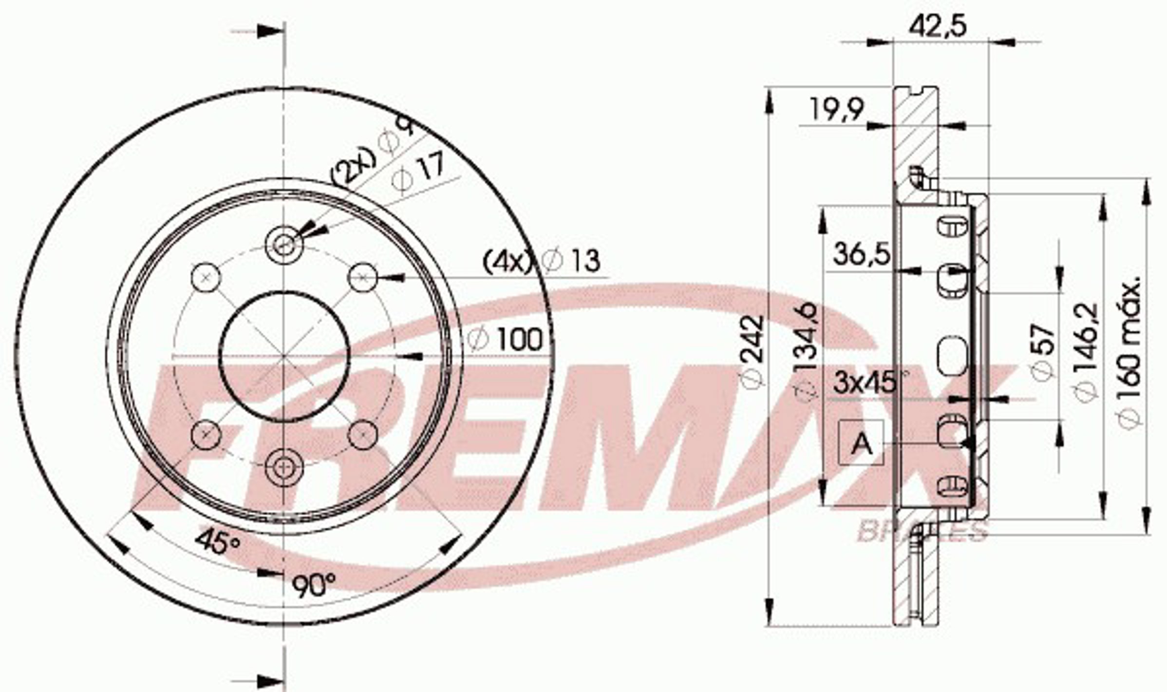Диск тормозной FREMAX BD-3253