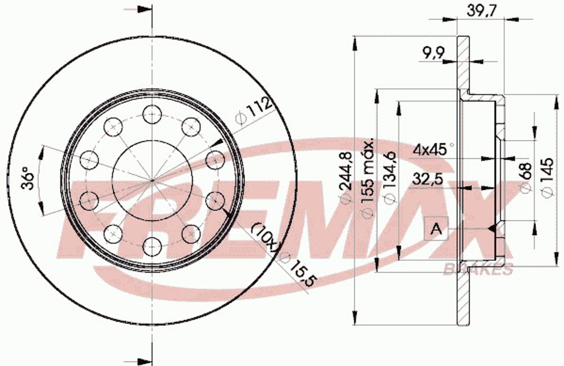 Диск тормозной FREMAX BD-3637