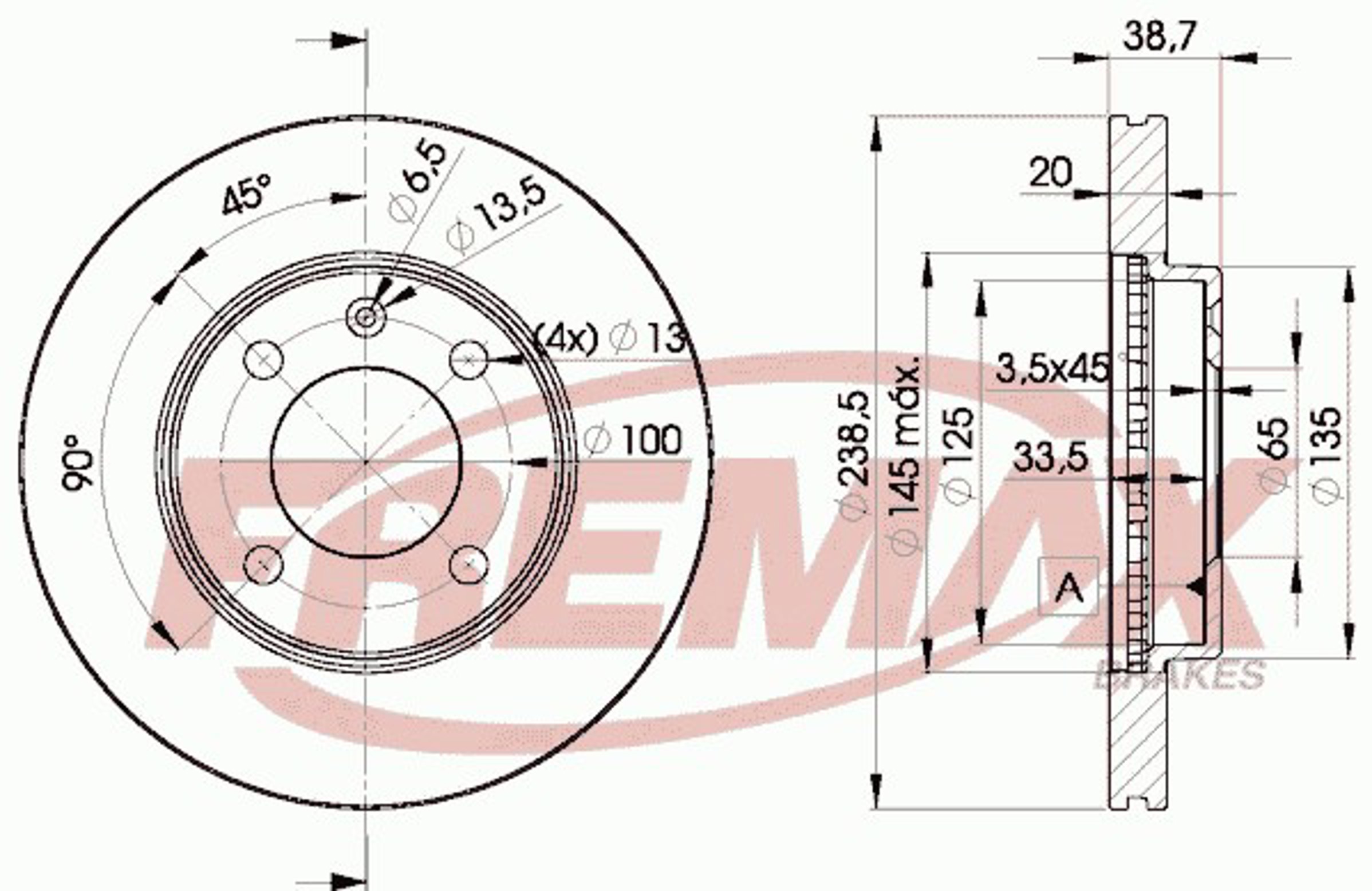 Диск тормозной FREMAX BD-3975