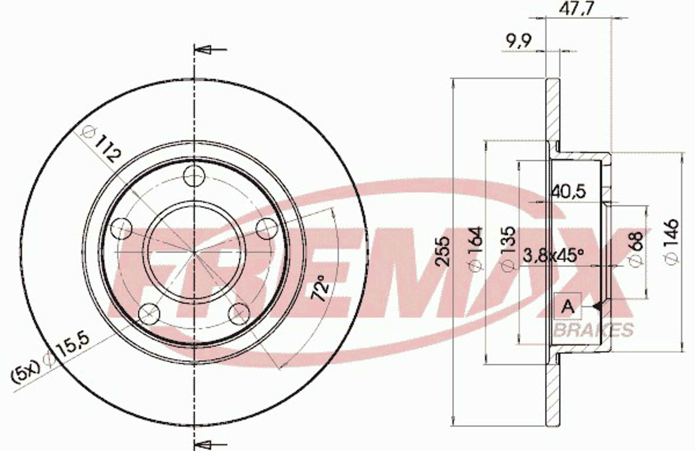 Диск тормозной FREMAX BD-4062