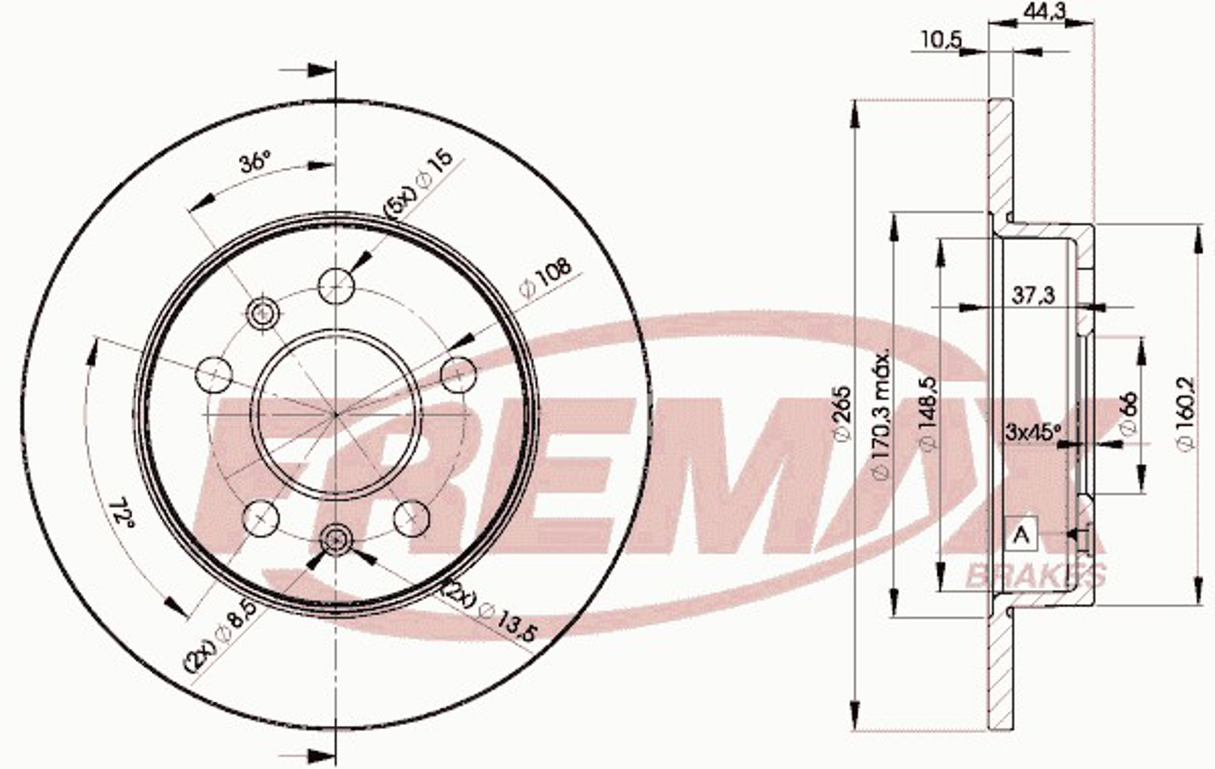 Диск тормозной FREMAX BD-4296