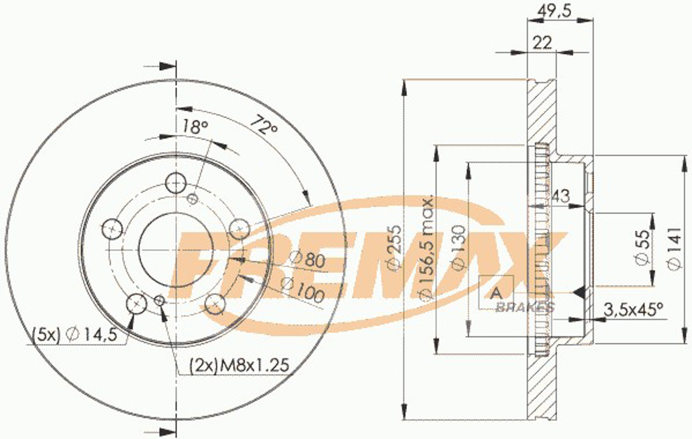 Диск тормозной FREMAX BD-4413