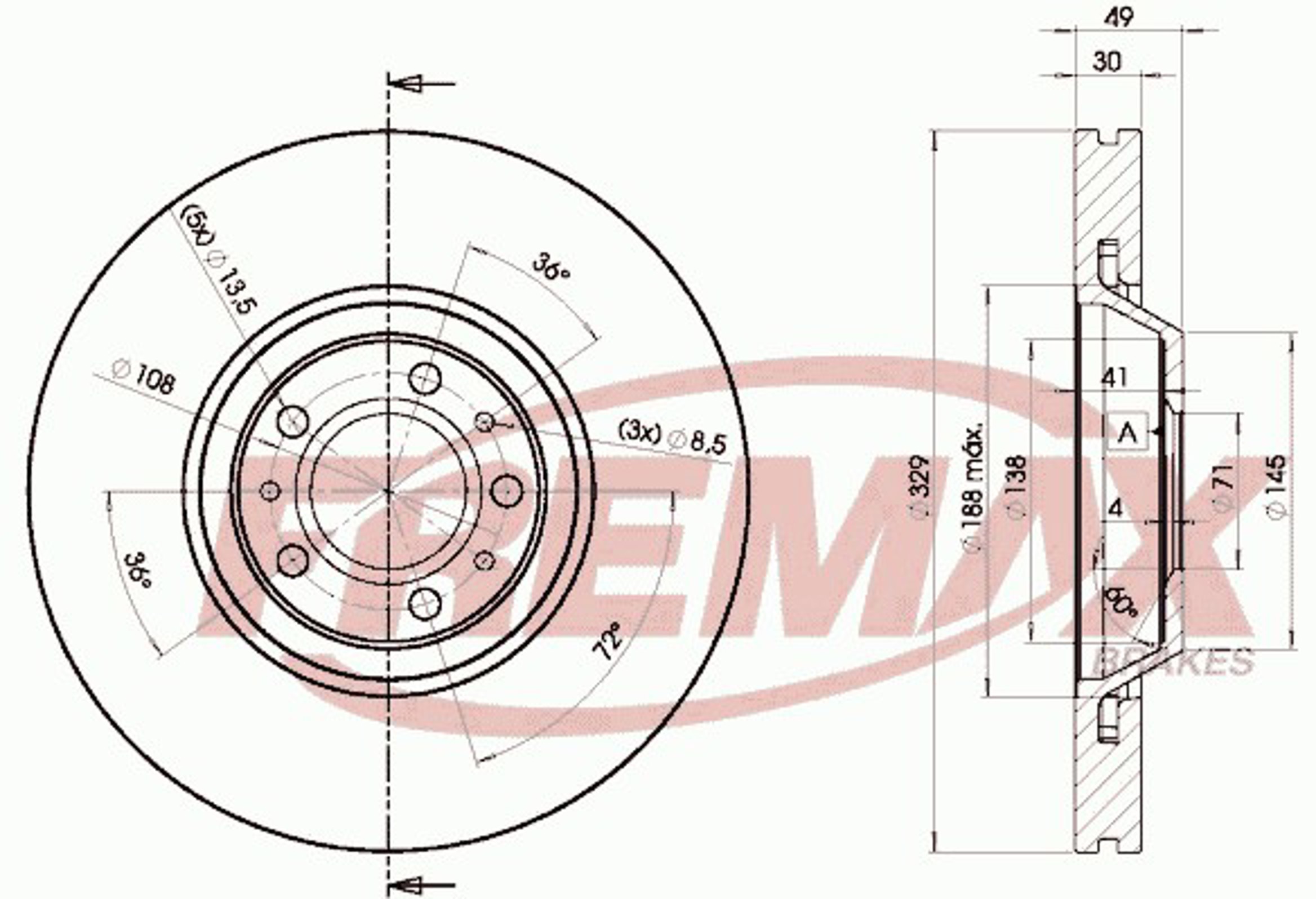 Диск тормозной FREMAX BD-4608