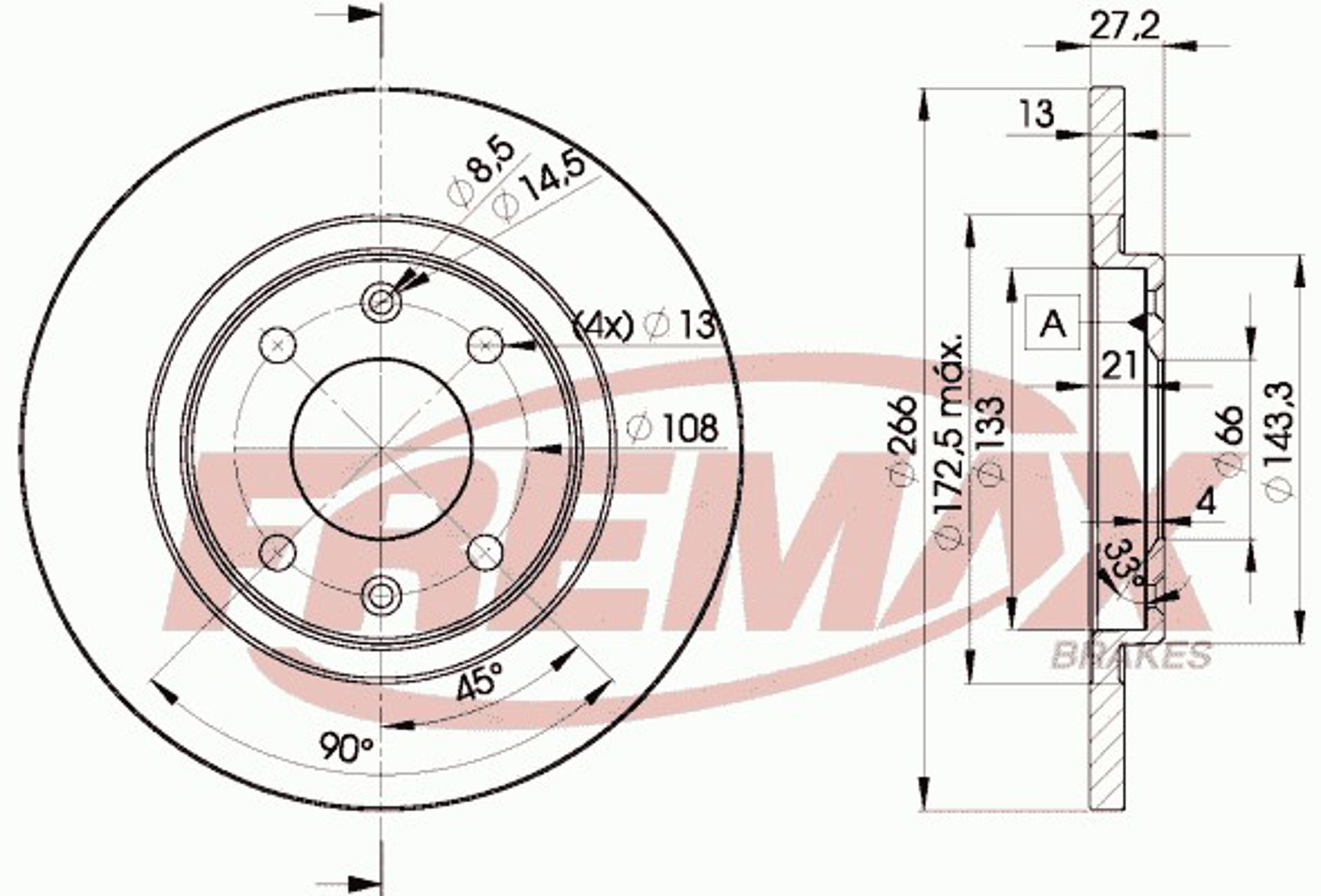 Диск тормозной FREMAX BD-4692