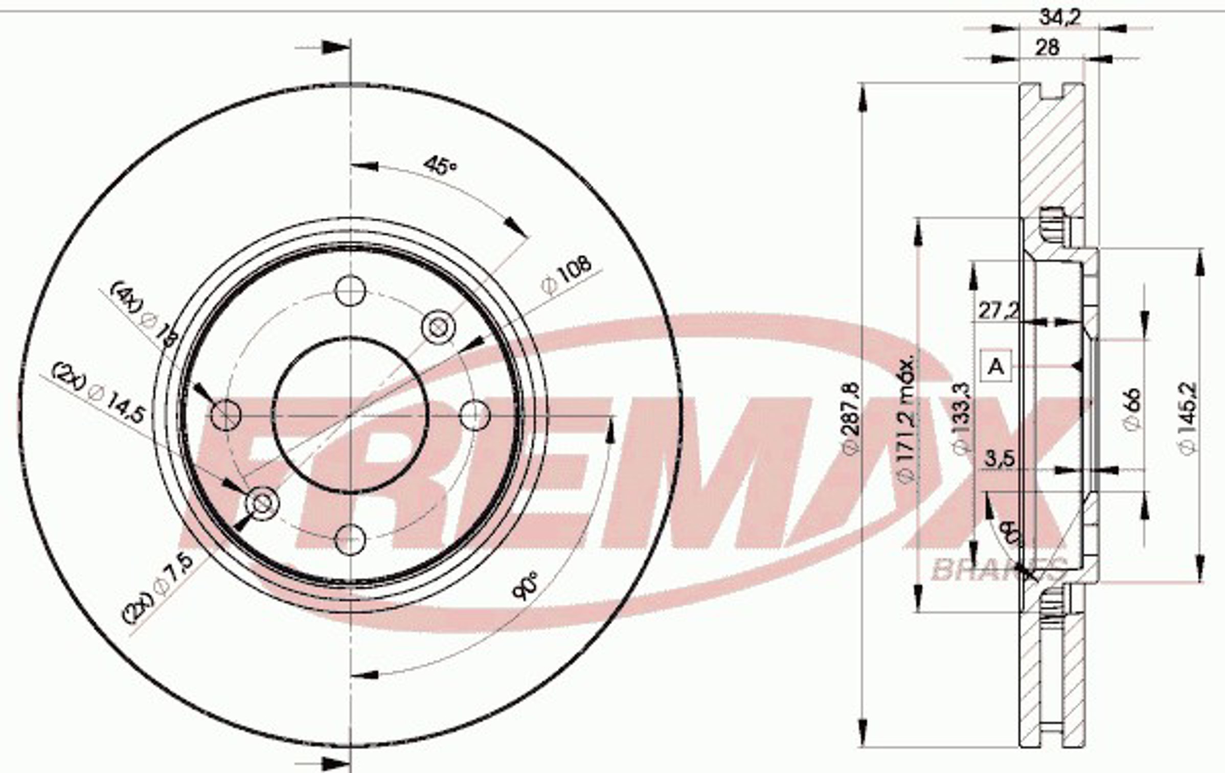 Диск тормозной FREMAX BD-4753