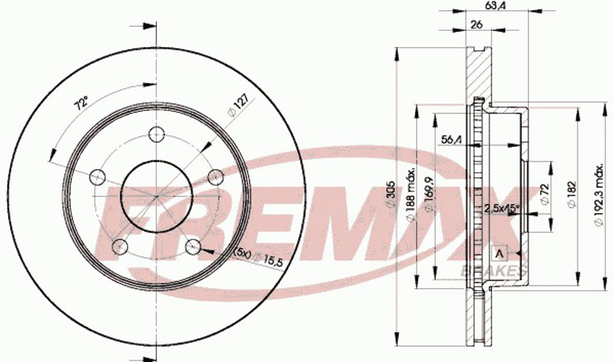 Диск тормозной FREMAX BD-5117