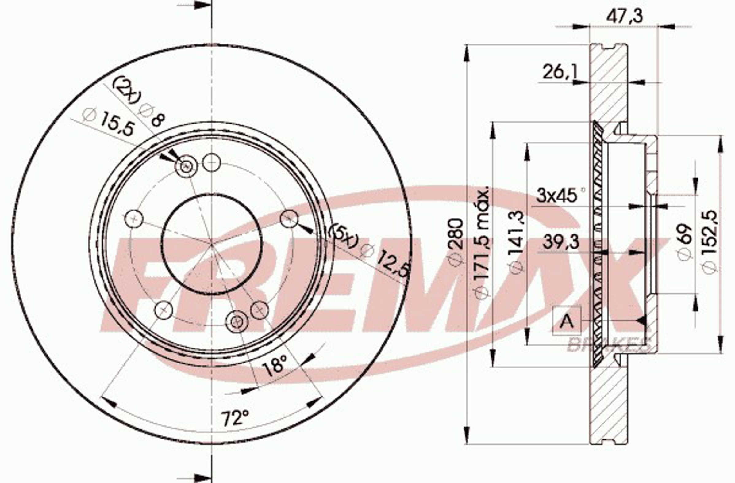 Диск тормозной FREMAX BD-5171