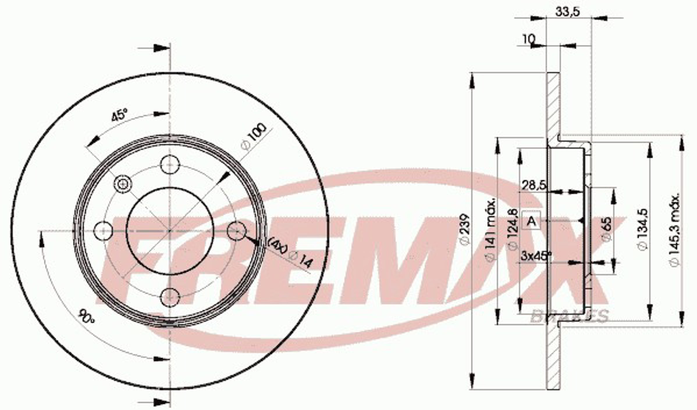 Диск тормозной FREMAX BD-5304
