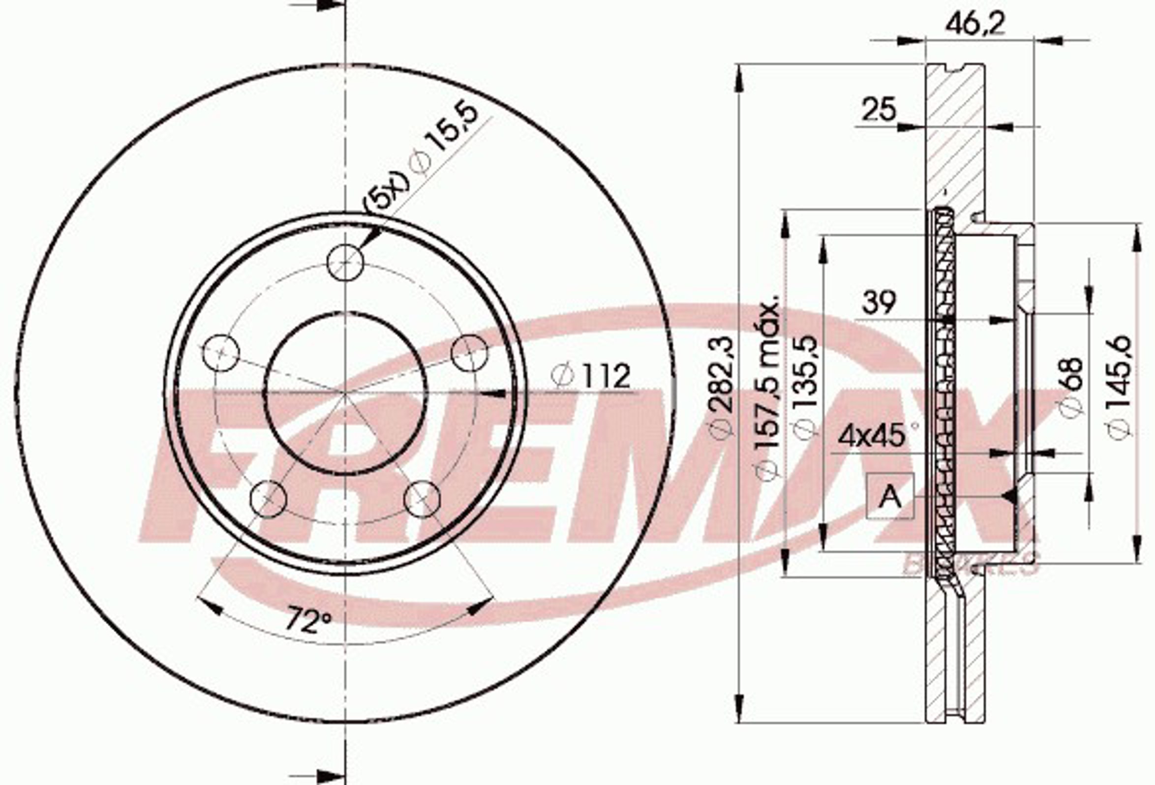Диск тормозной FREMAX BD-5306