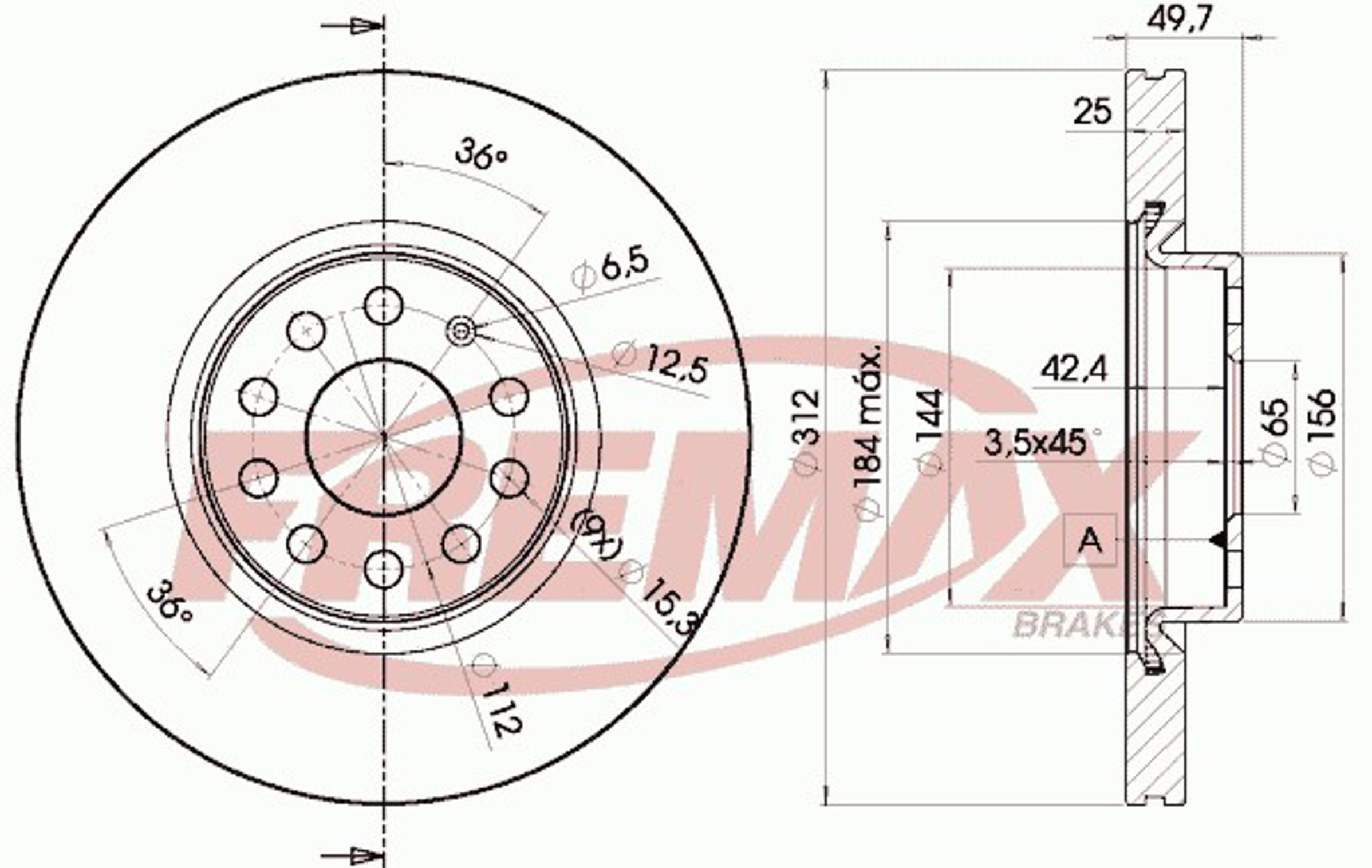 Диск тормозной FREMAX BD-5618