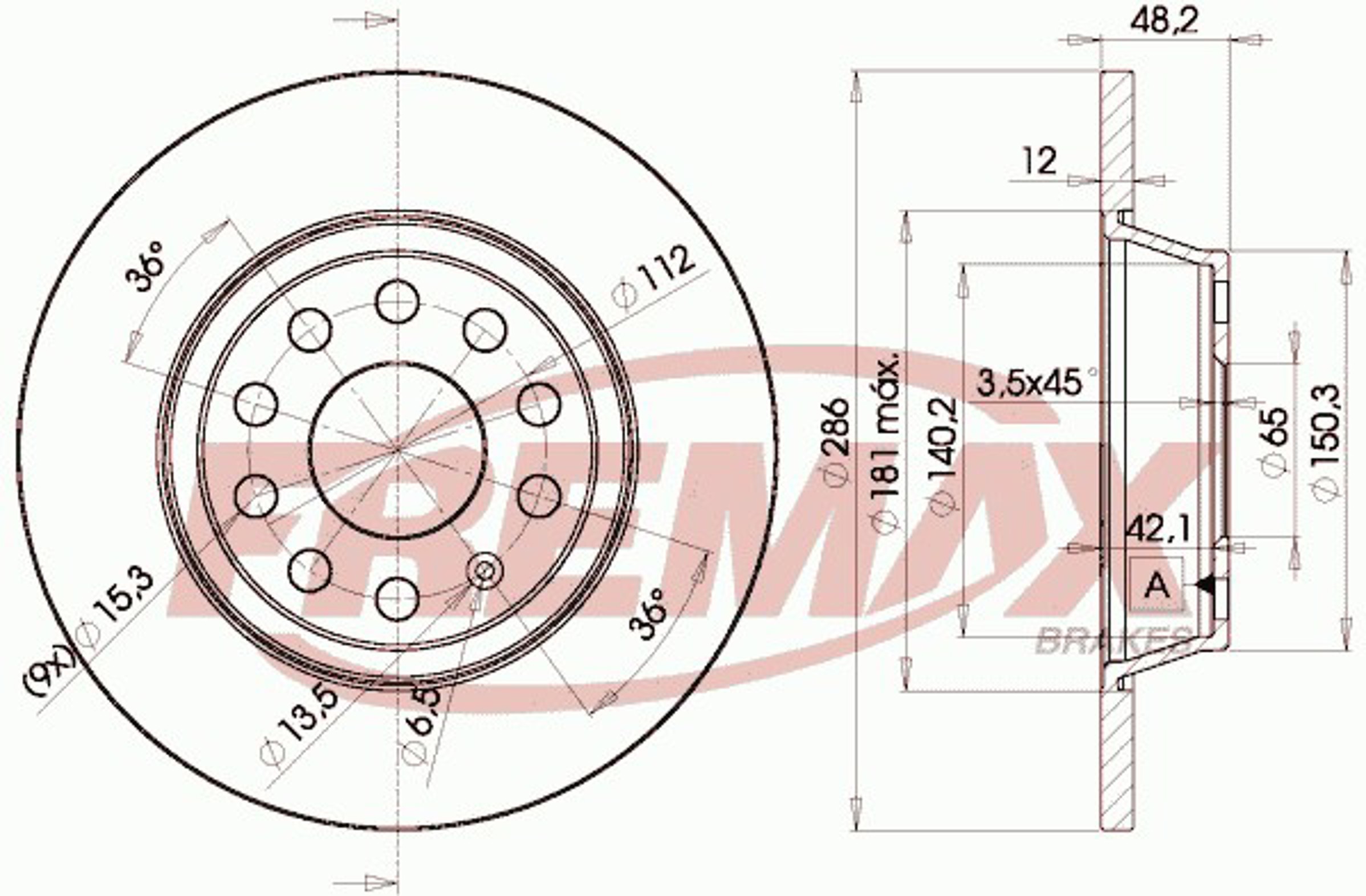 Диск тормозной FREMAX BD-5619