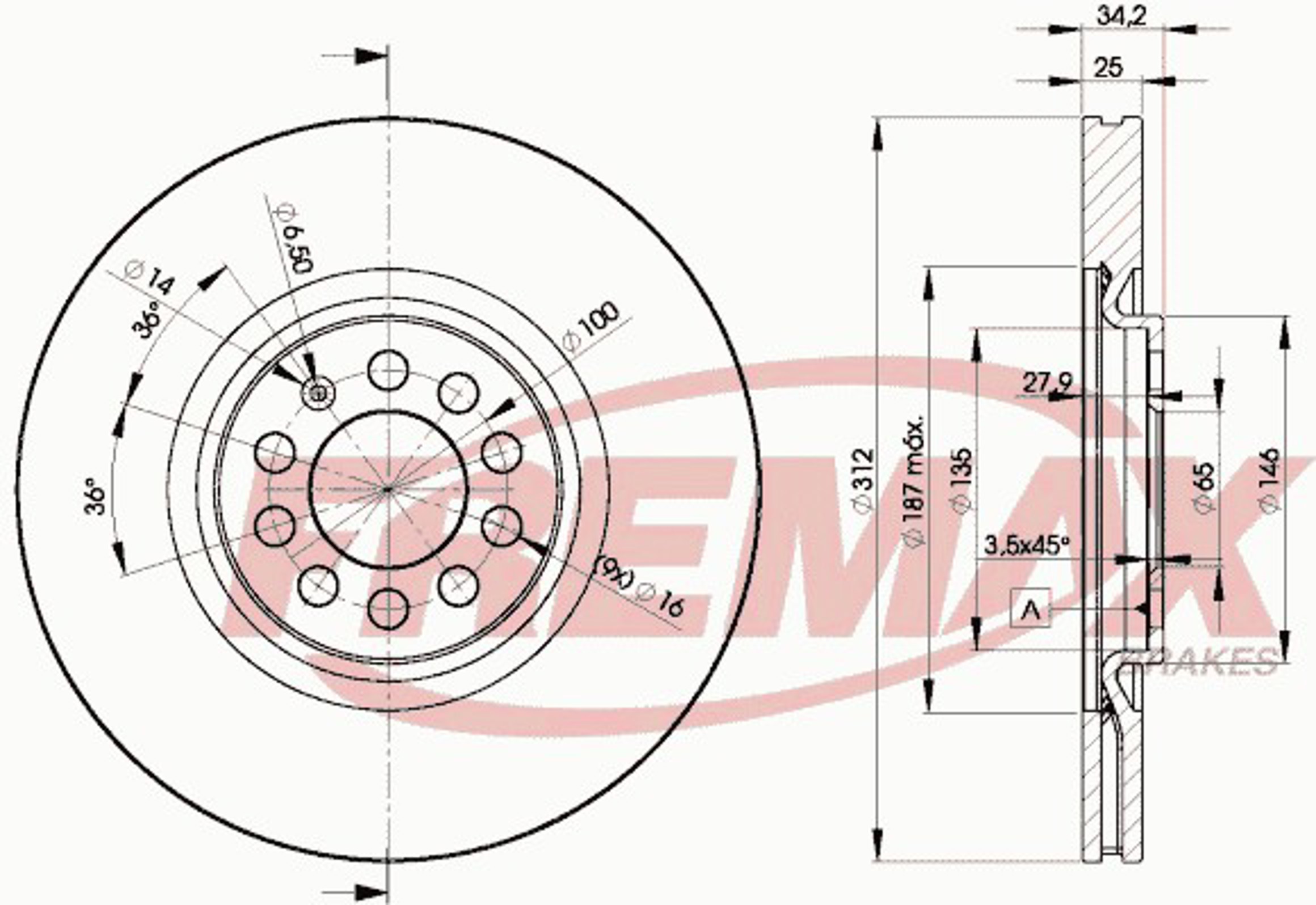 Диск тормозной FREMAX BD-5620