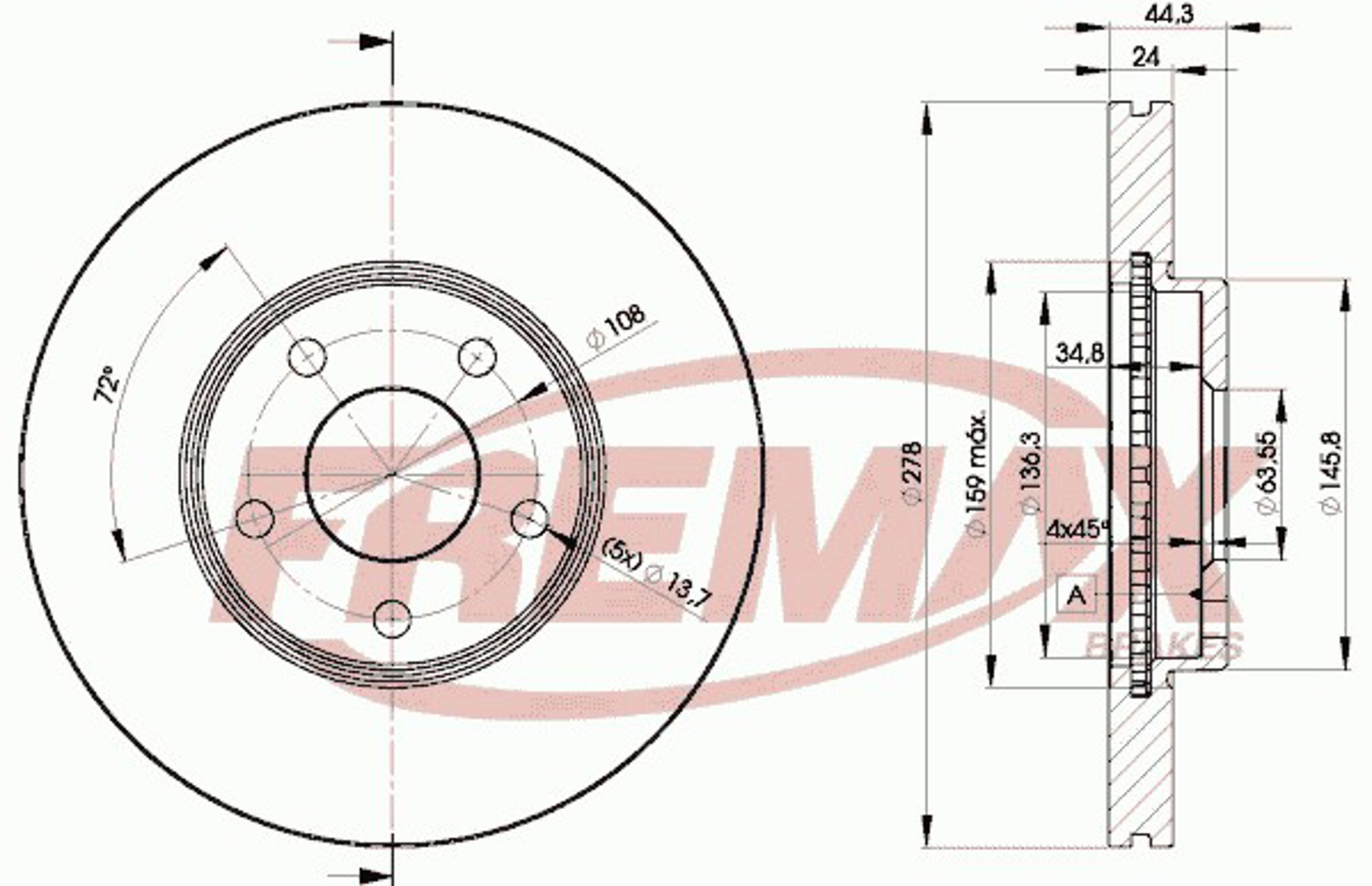 Диск тормозной FREMAX BD-5980