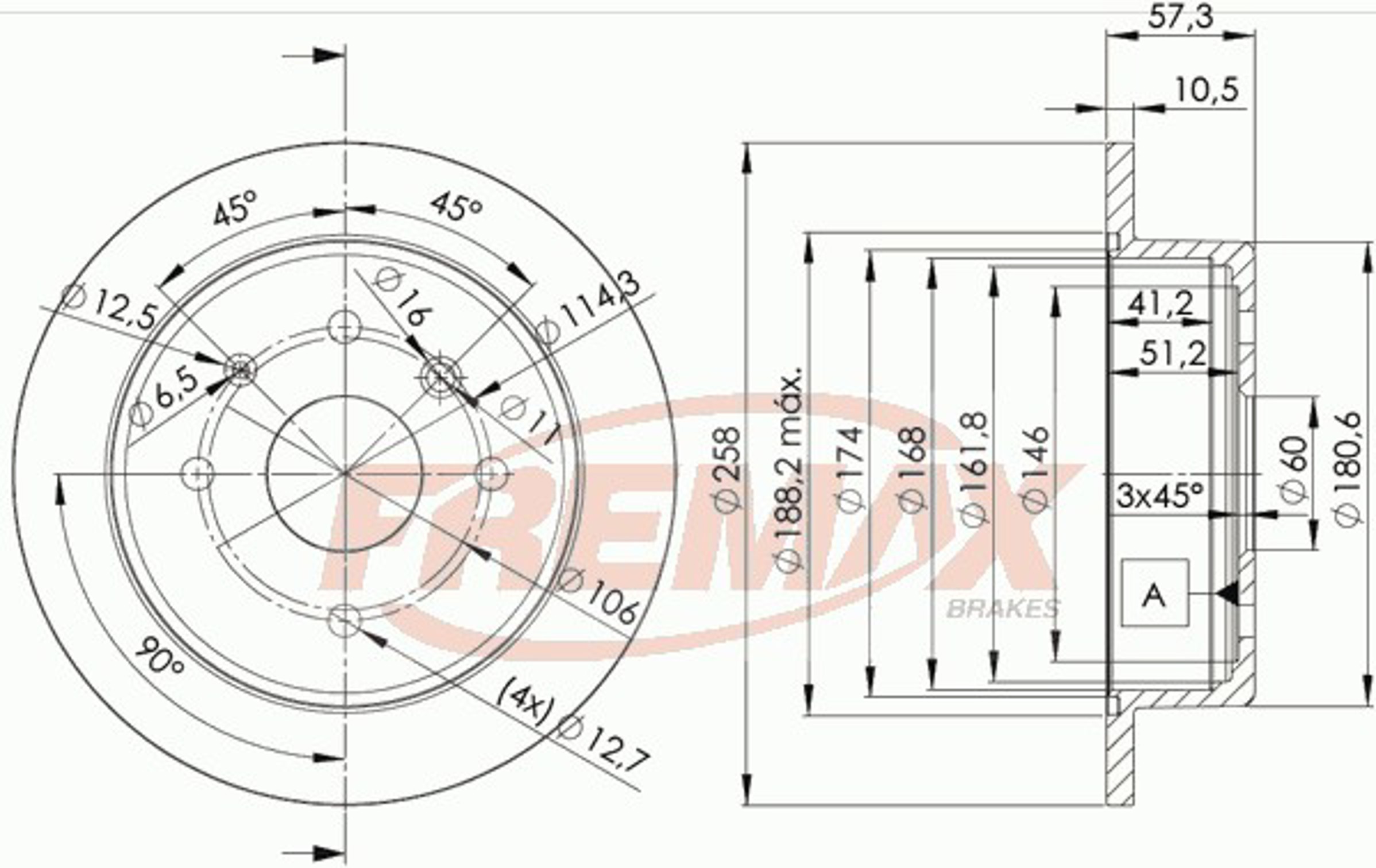 Диск тормозной FREMAX BD-6028