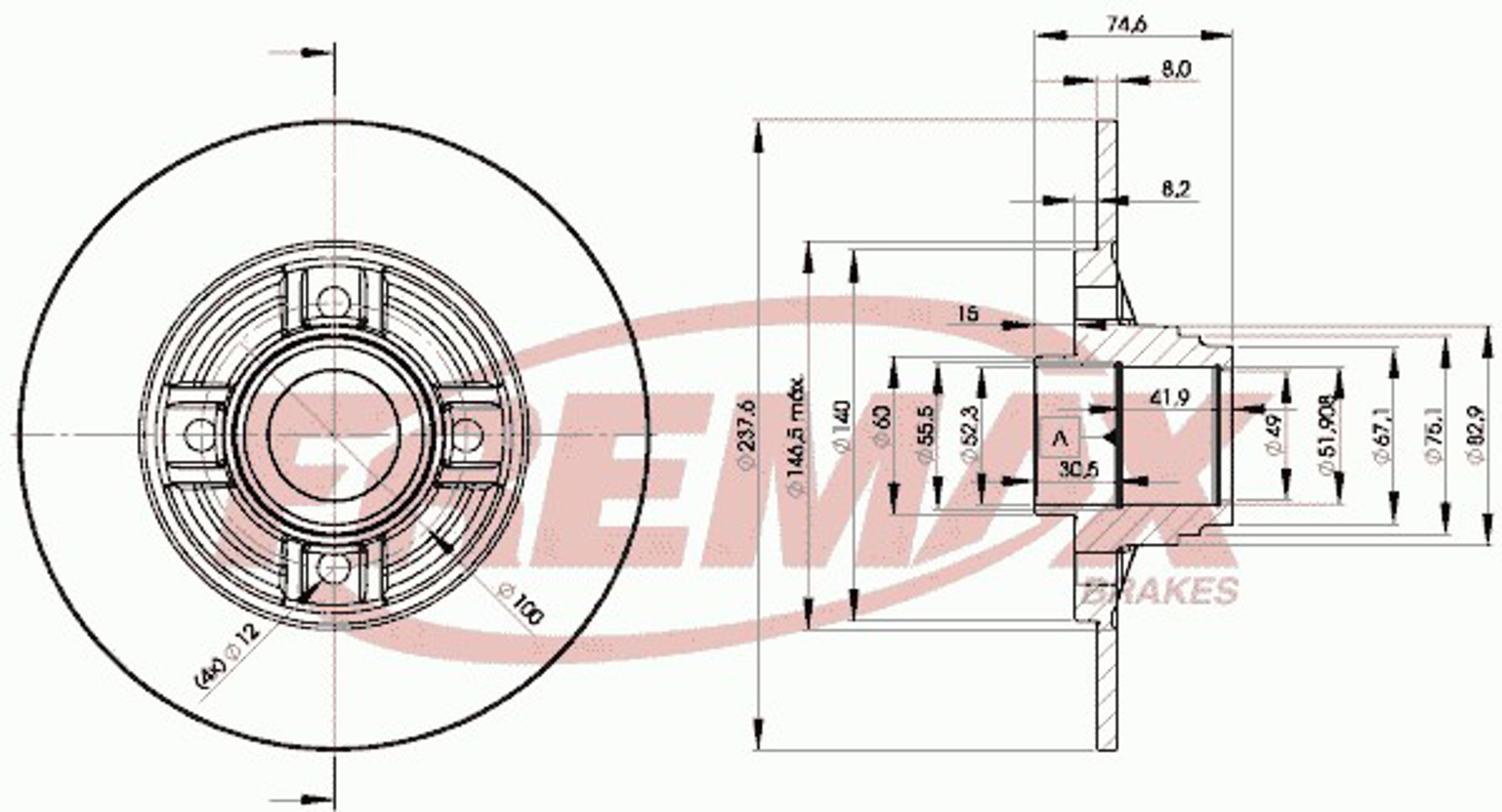 Диск тормозной FREMAX BD-8078