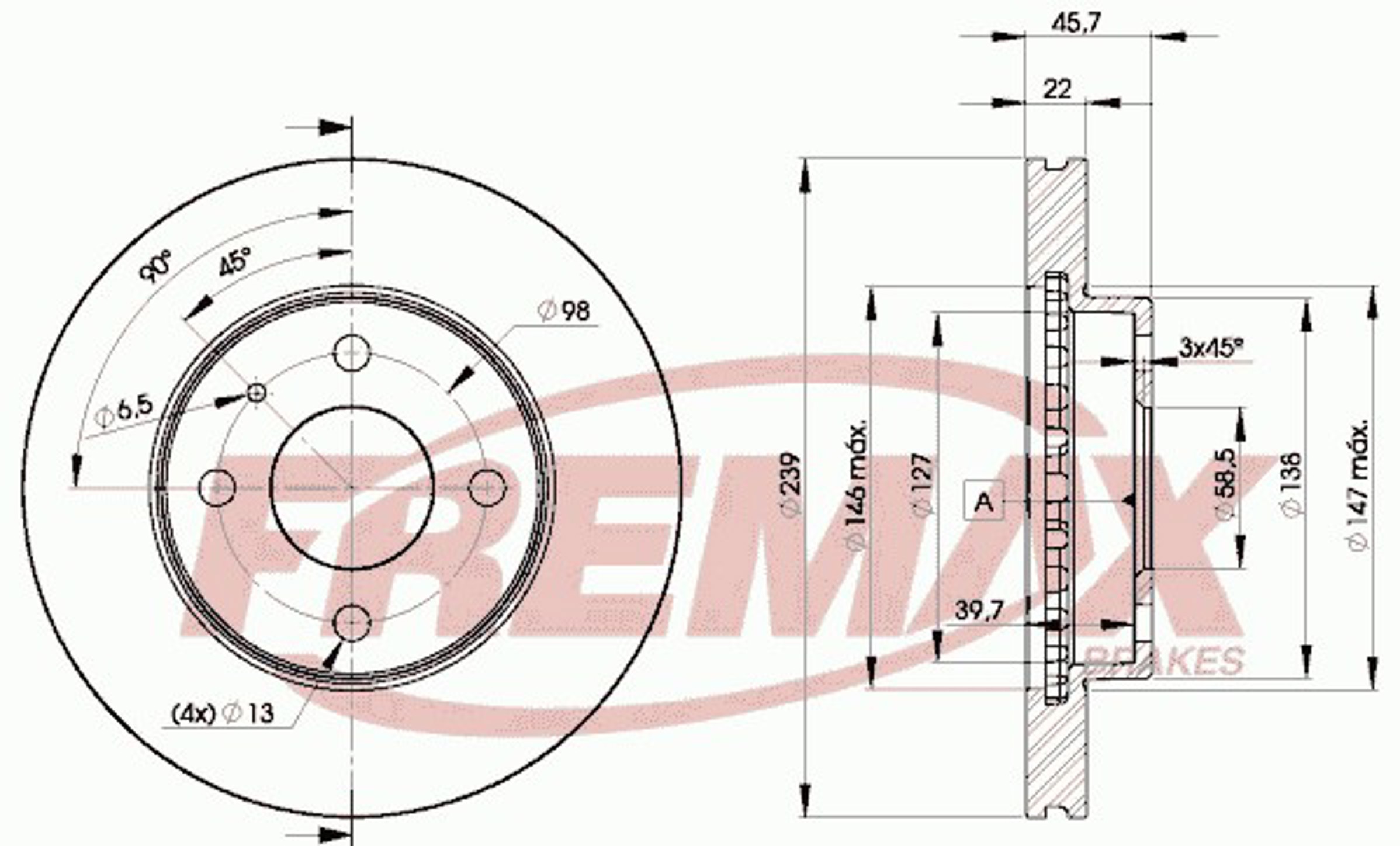 Диск тормозной FREMAX BD-8195