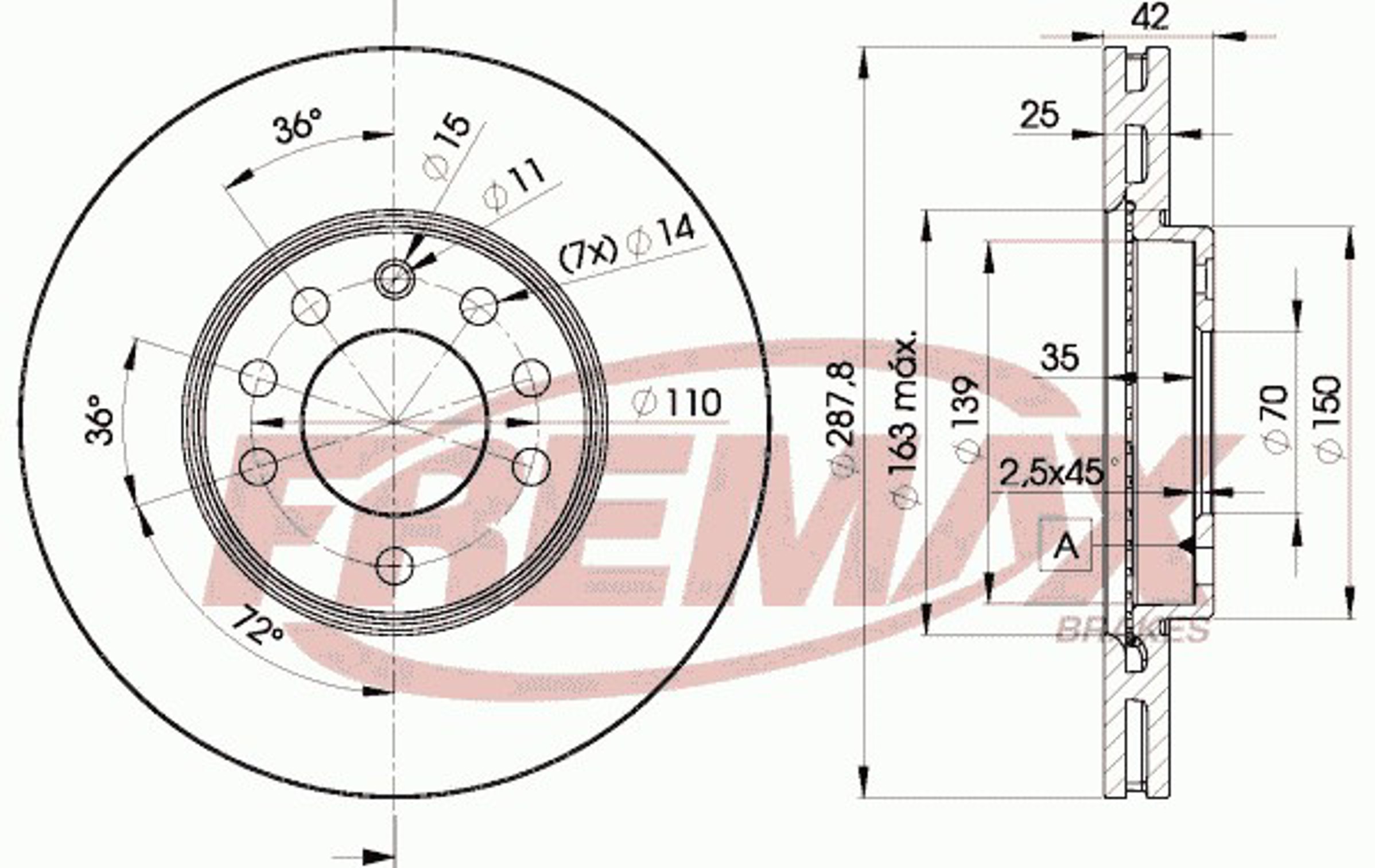 Диск тормозной FREMAX BD-9043