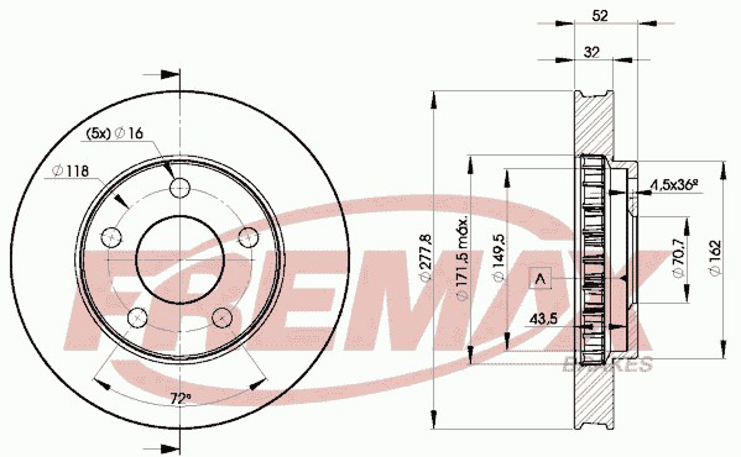 Диск тормозной FREMAX BD-9057
