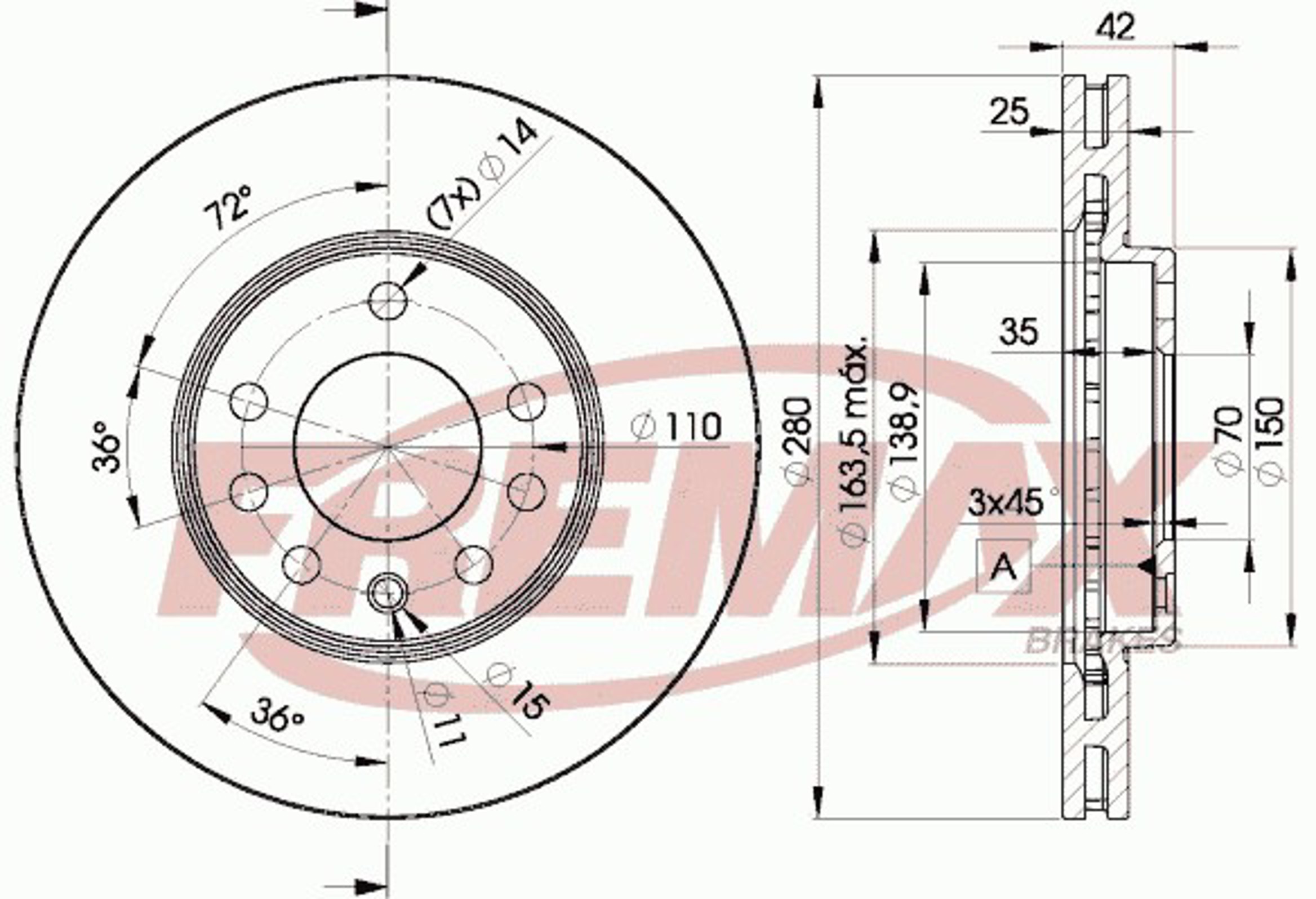 Диск тормозной FREMAX BD-9060