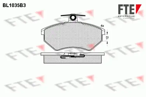Колодки тормозные дисковые FTE BL1035B3