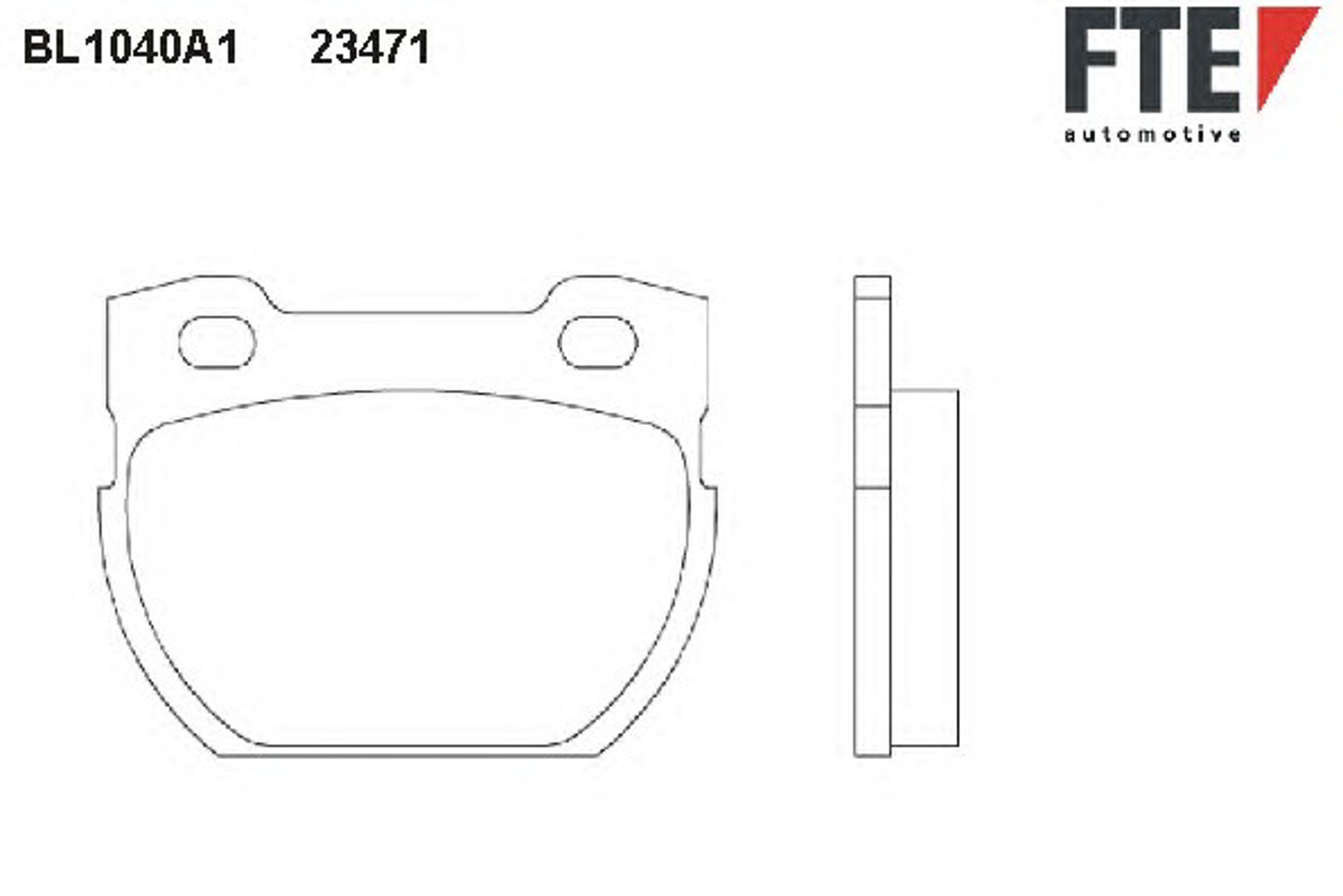 Колодки тормозные дисковые FTE BL1040A1