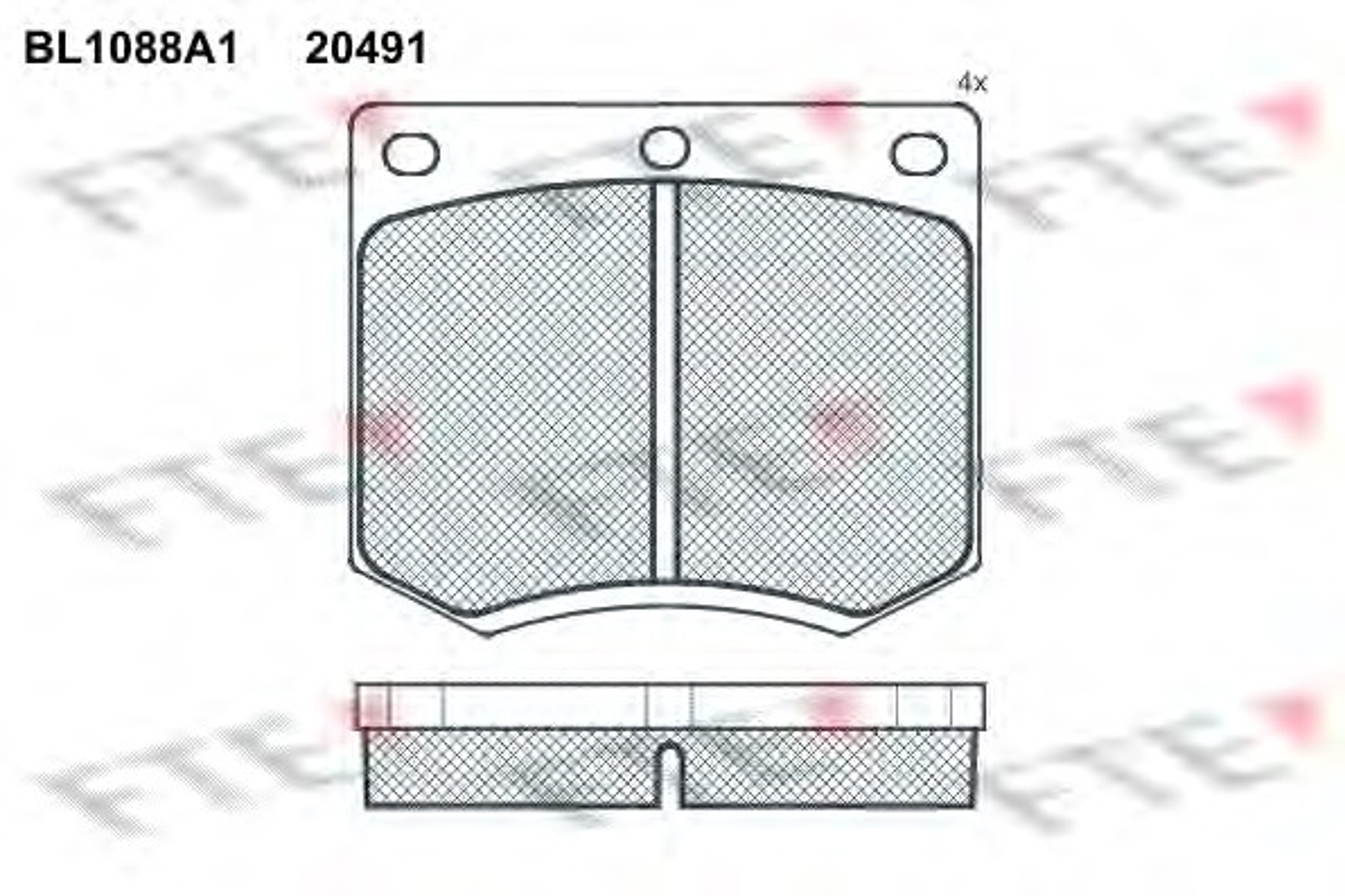 Колодки тормозные дисковые FTE BL1088A1