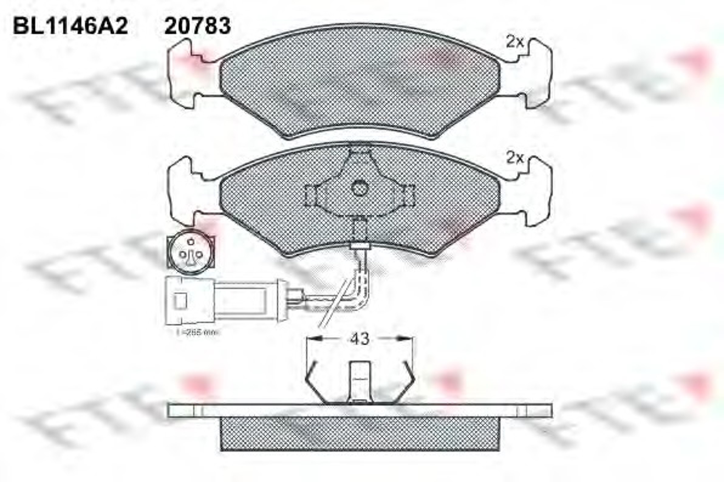 Колодки тормозные дисковые FTE BL1146A2