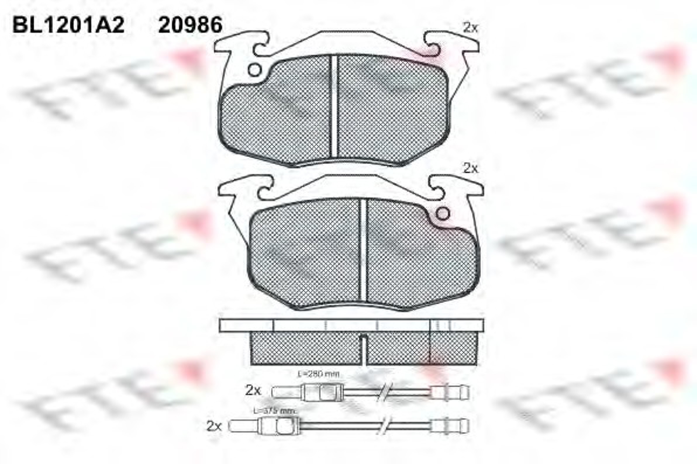 Колодки тормозные дисковые FTE BL1201A2