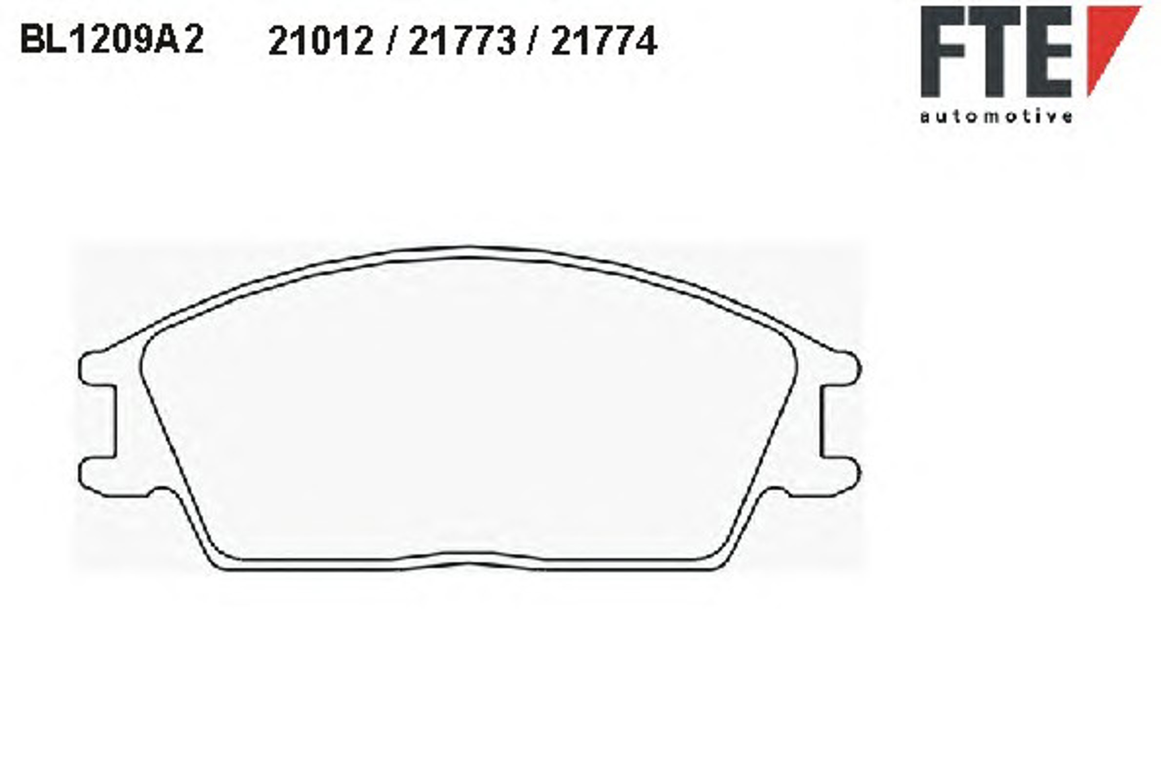 Колодки тормозные дисковые FTE BL1209A2