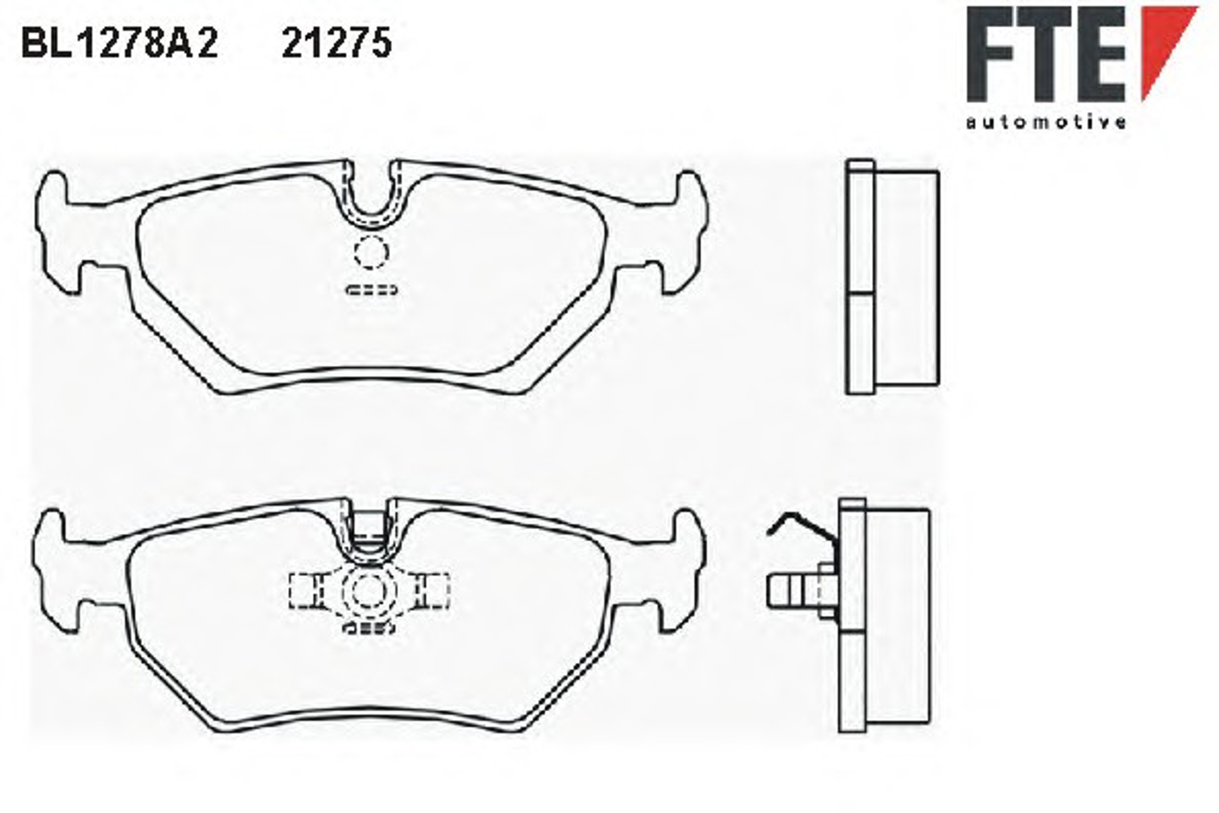 Комплект тормозных колодок дисковый тормоз FTE BL1278A2