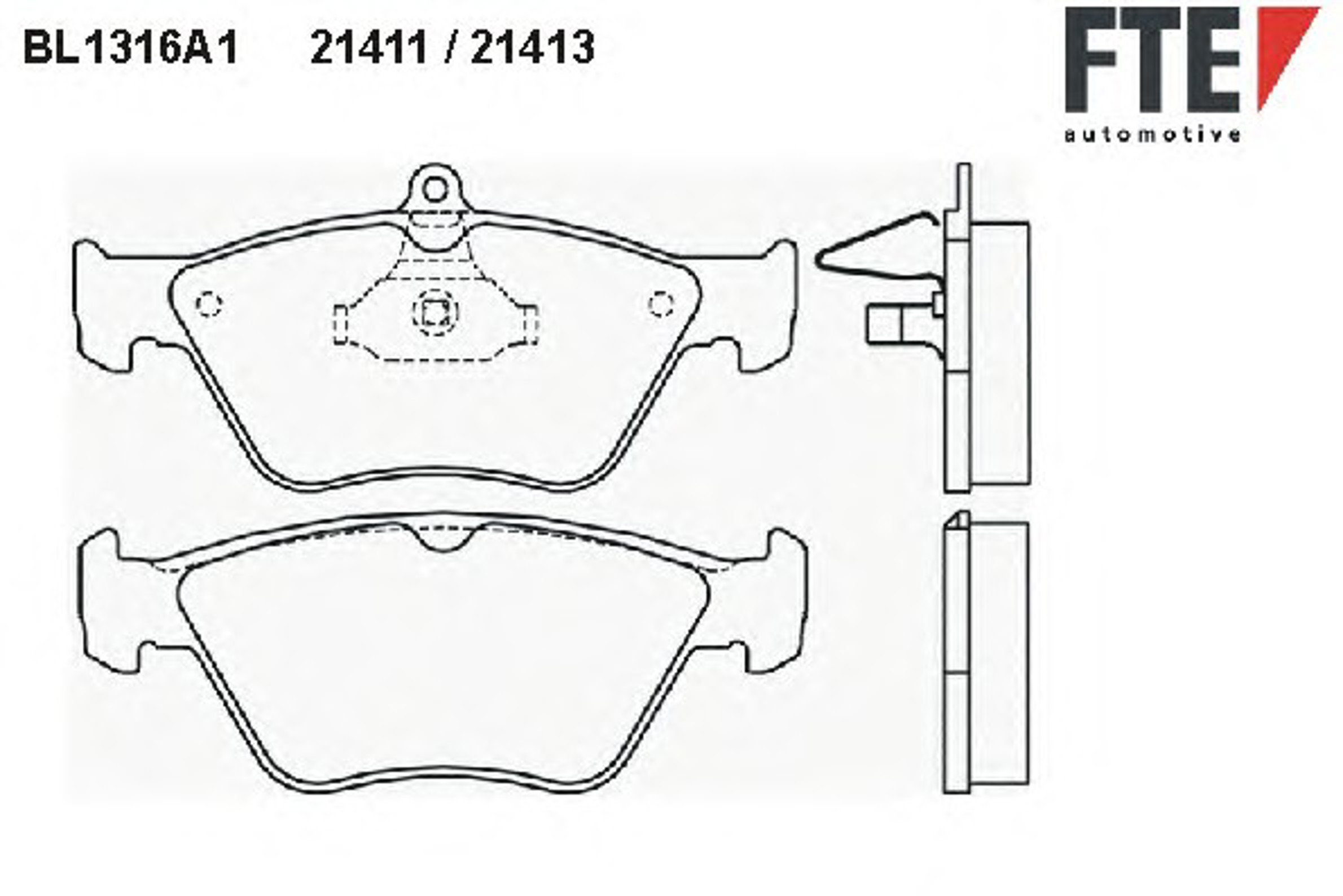 Комплект тормозных колодок дисковый тормоз FTE BL1316A1