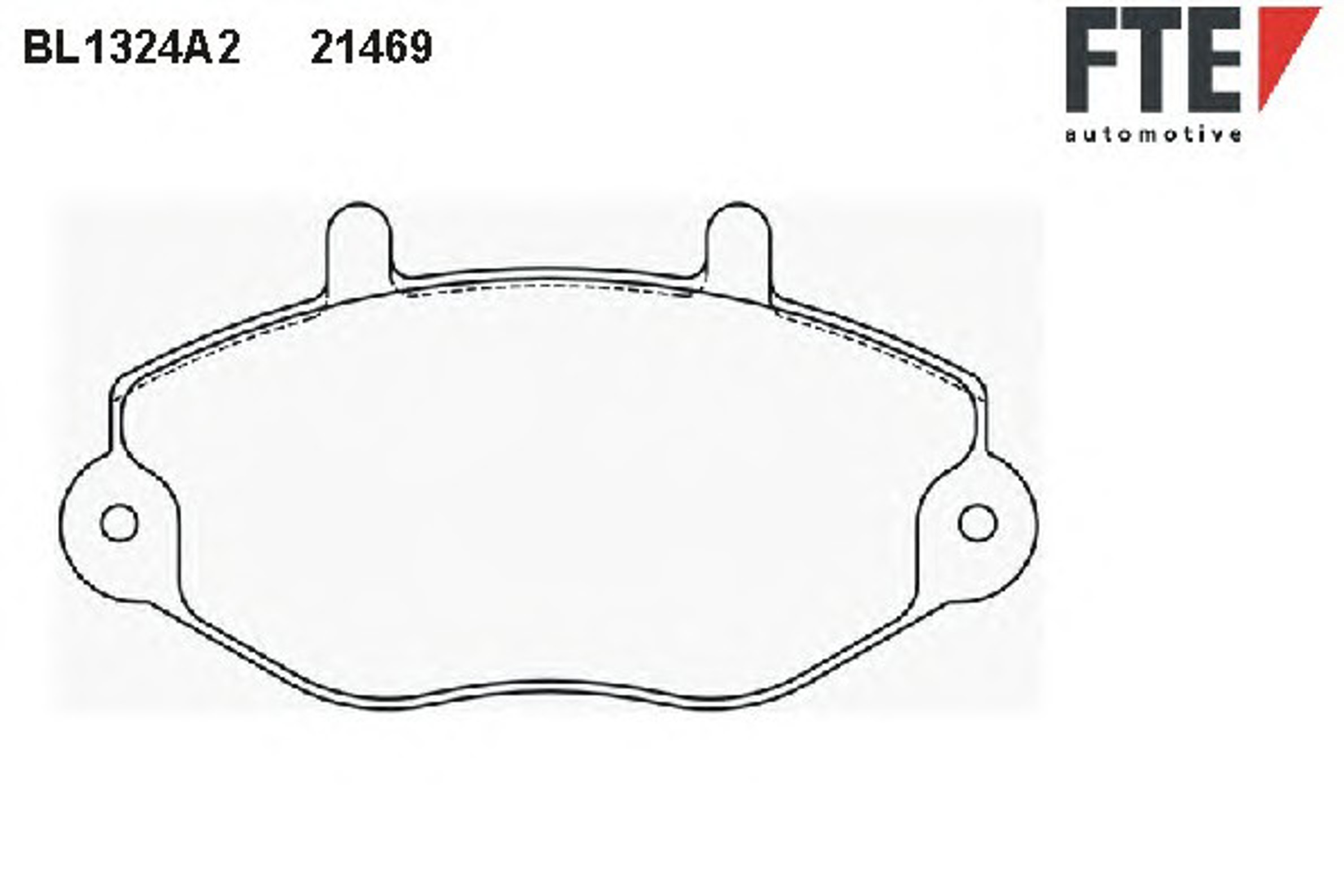Комплект тормозных колодок дисковый тормоз FTE BL1324A2