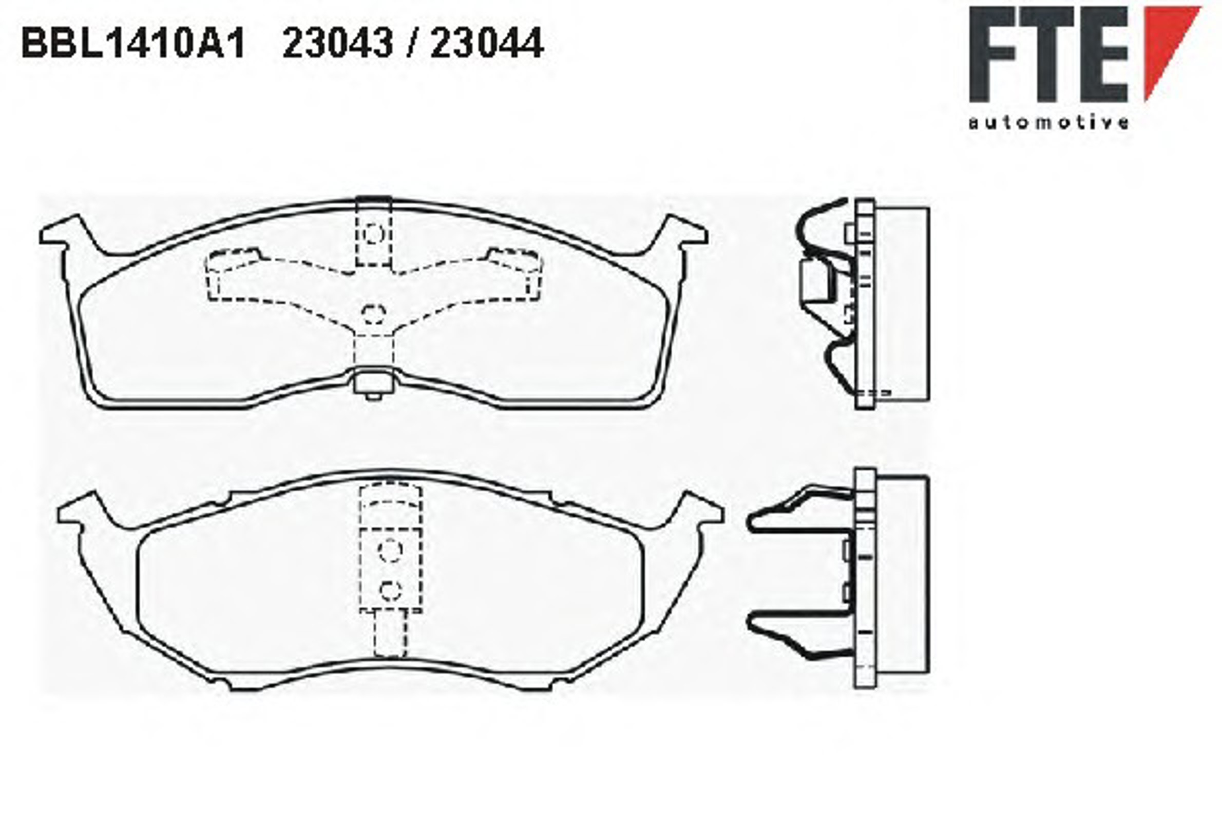 Колодки тормозные дисковые FTE BL1410A1