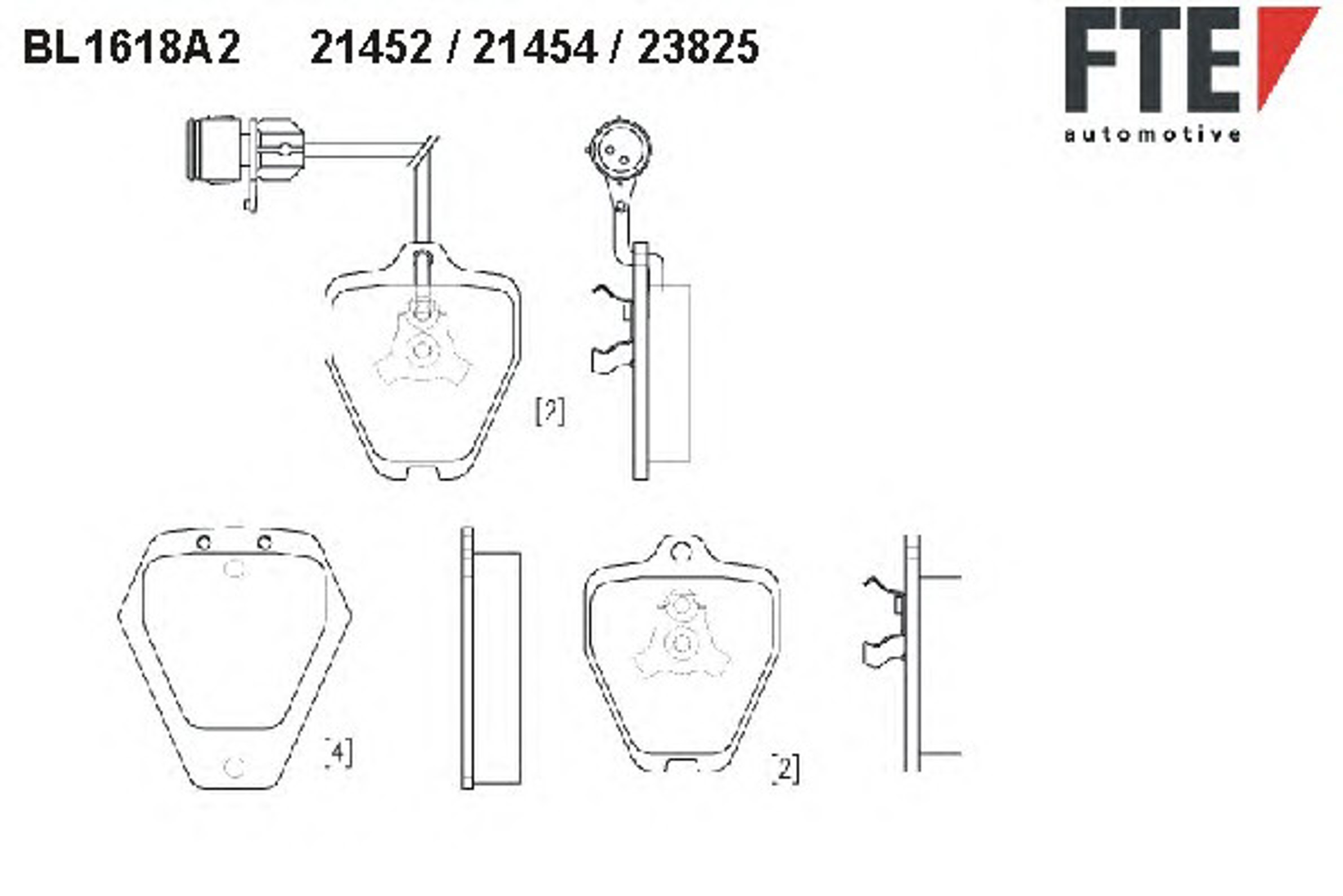 Колодки тормозные дисковые FTE BL1618A2