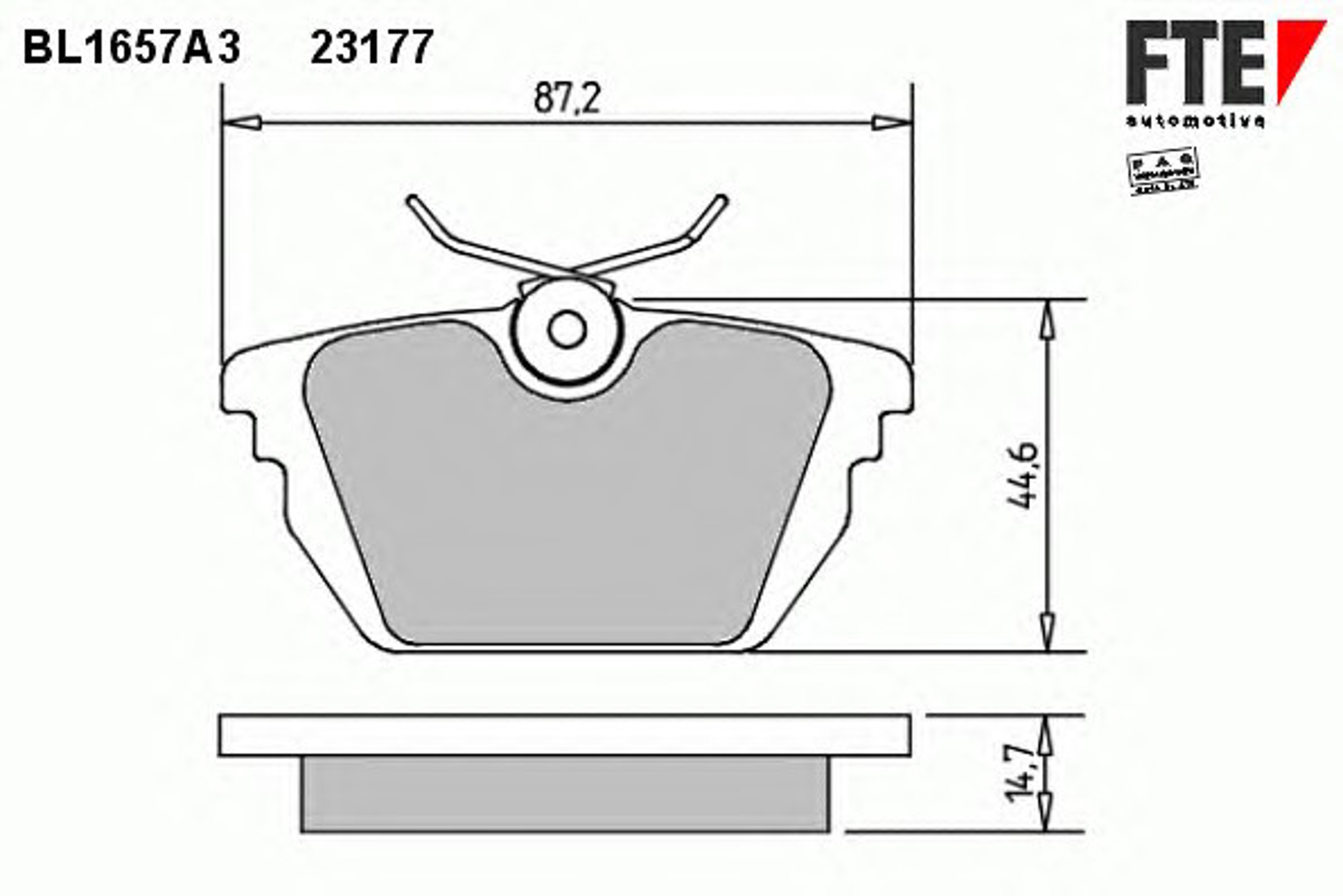 Колодки тормозные дисковые FTE BL1657A3