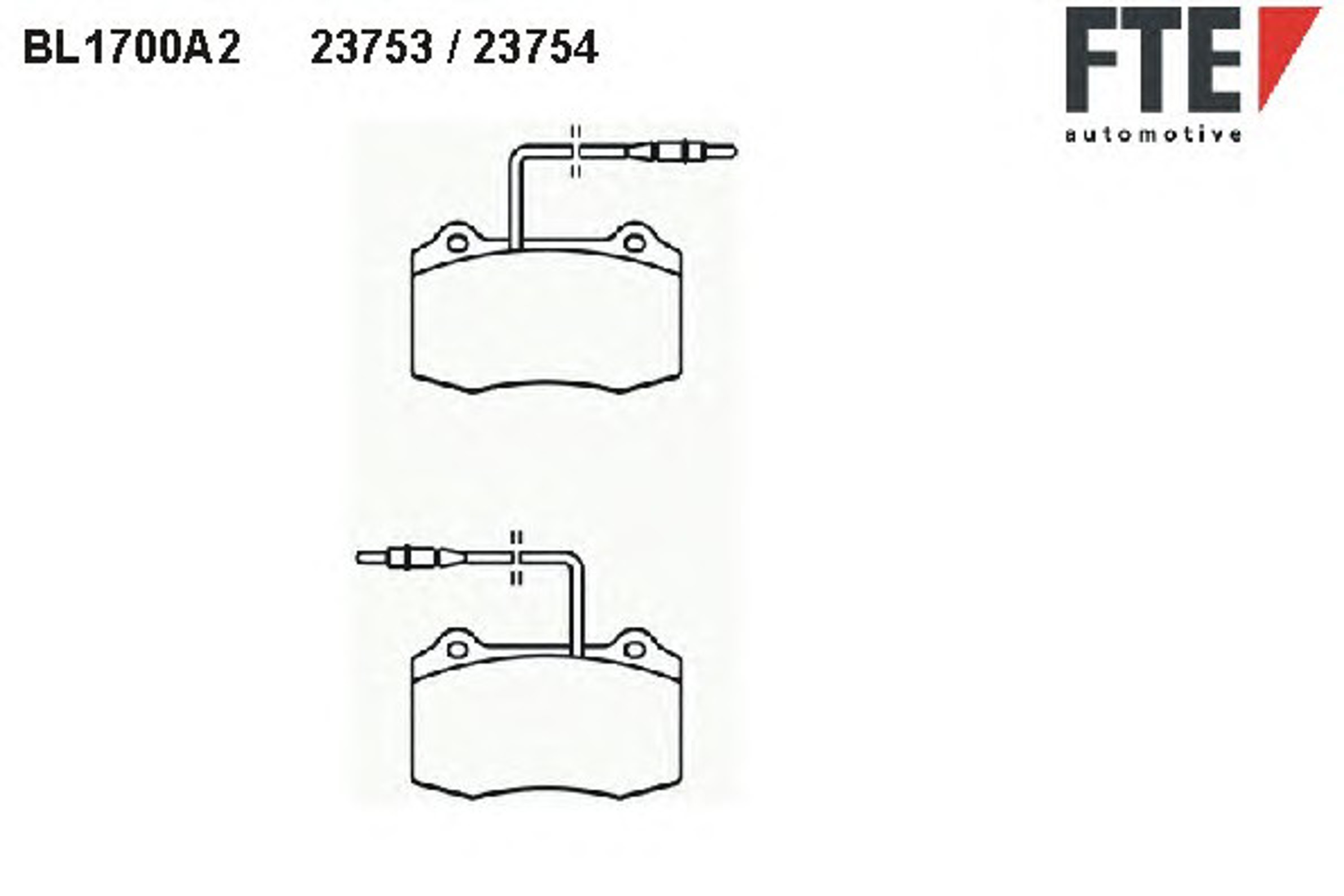 Колодки тормозные дисковые FTE BL1700A2