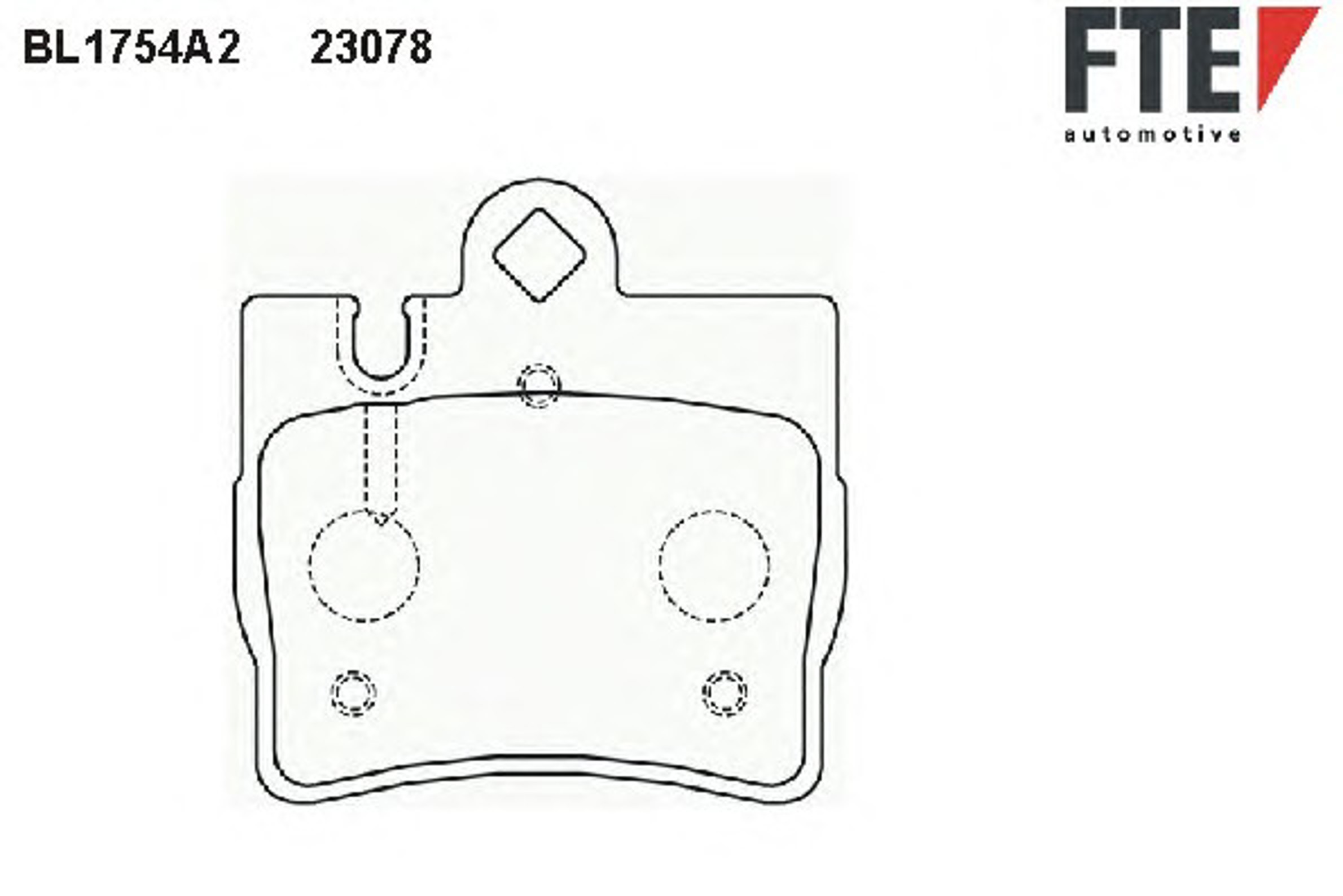 Комплект тормозных колодок дисковый тормоз FTE BL1754A2