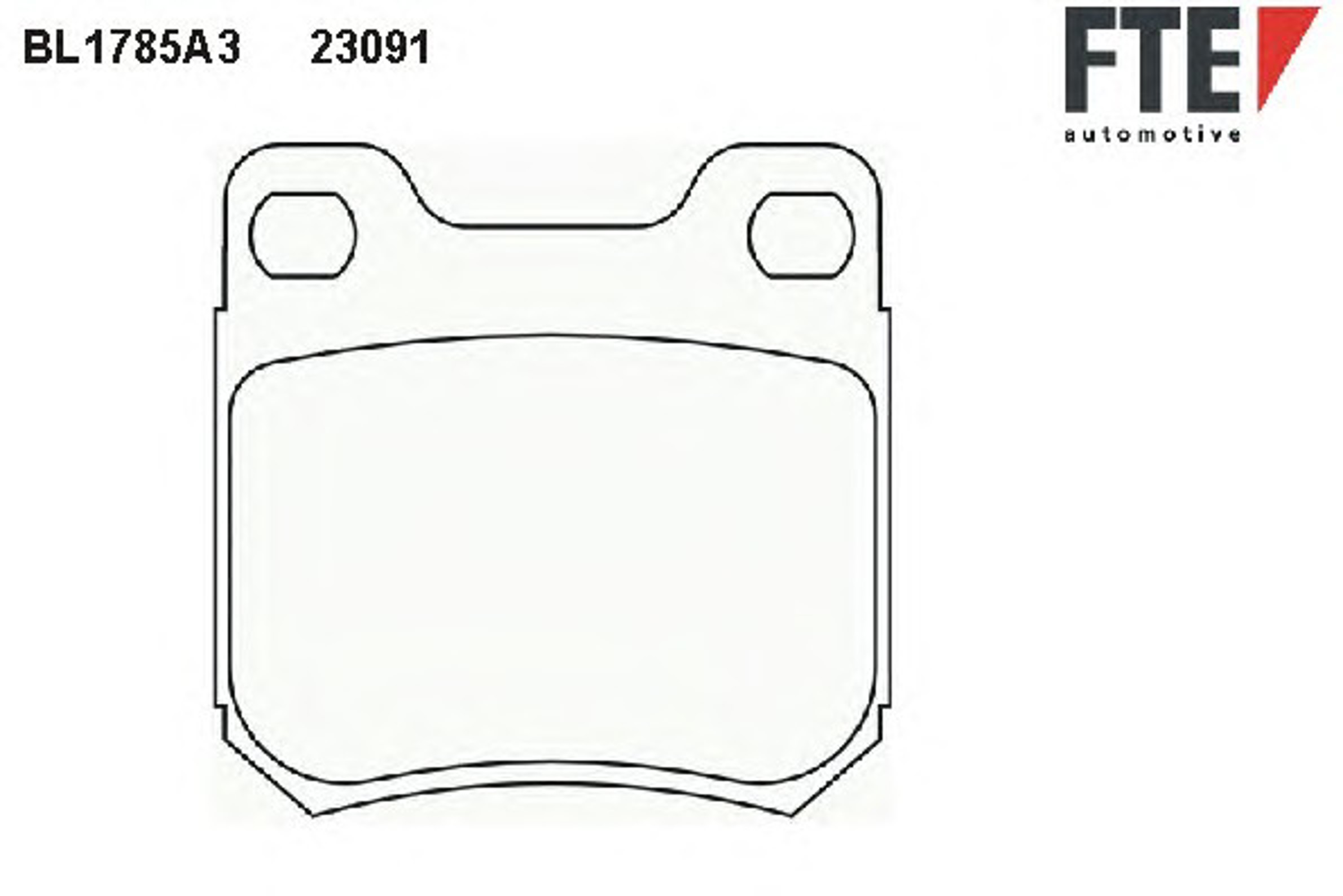 Колодки тормозные дисковые FTE BL1785A3