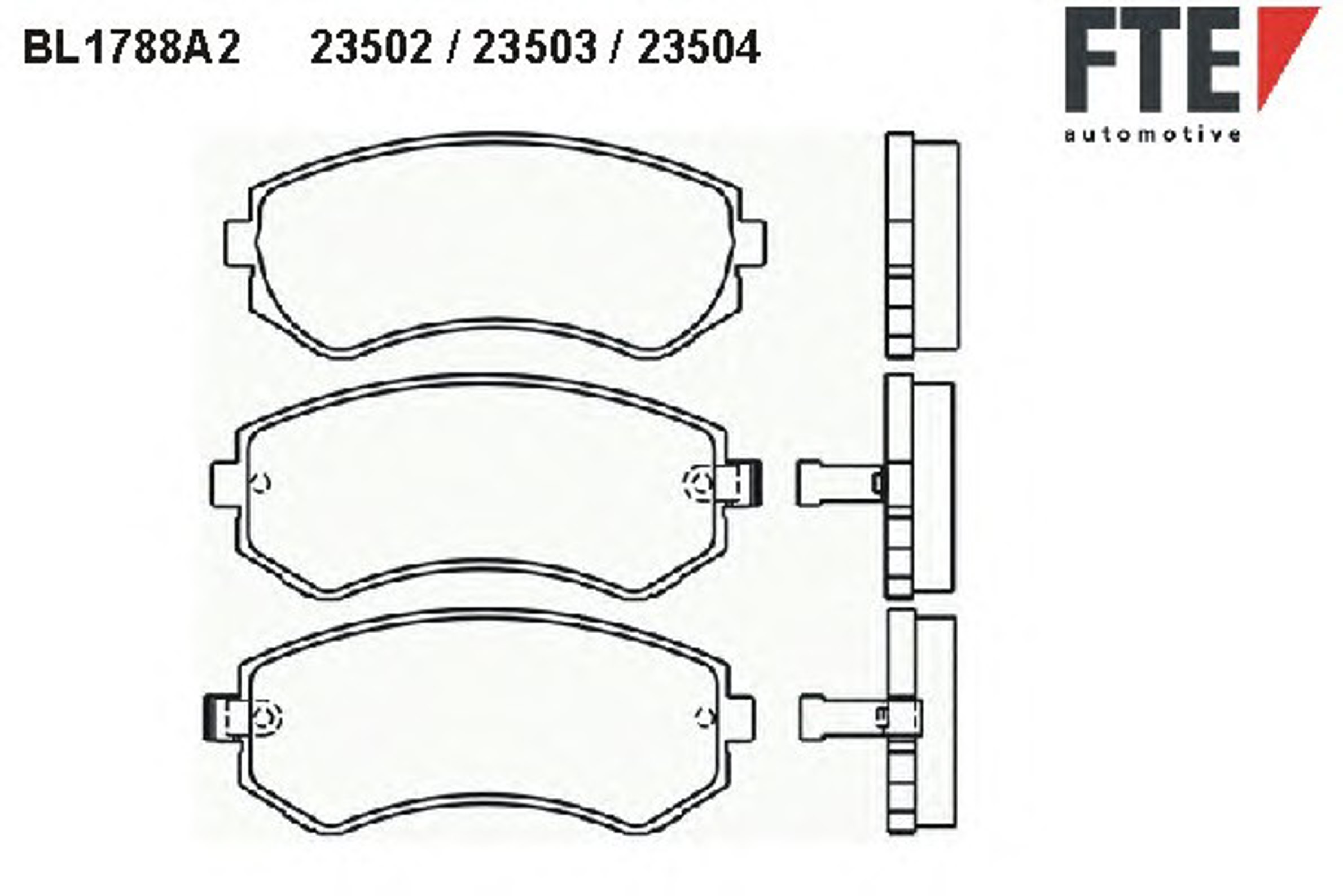 Комплект тормозных колодок дисковый тормоз FTE BL1788A2